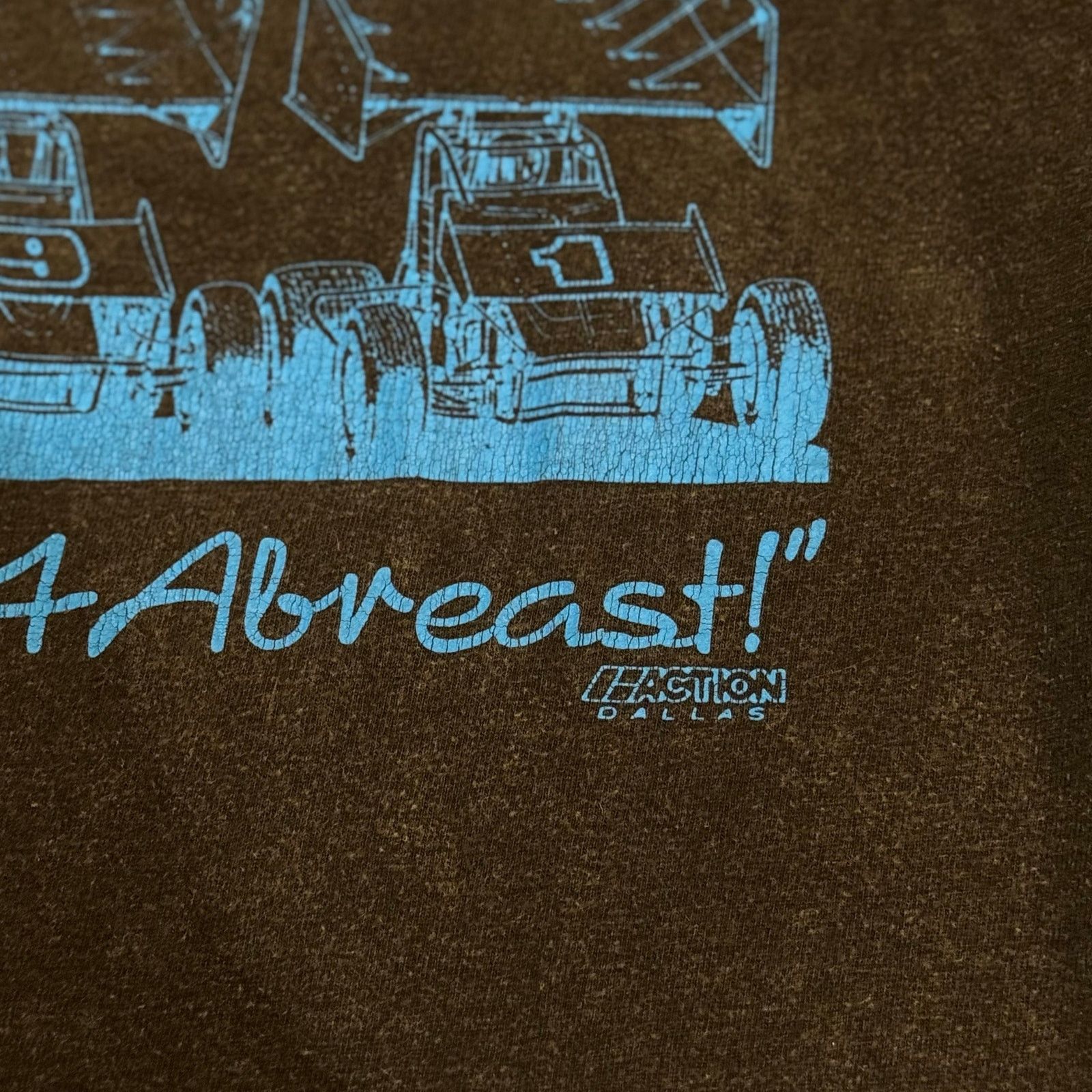 Vintage 1990 Schrum World of Outlaws Graphic Tee Size US L / EU 52-54 / 3 - 8 Thumbnail