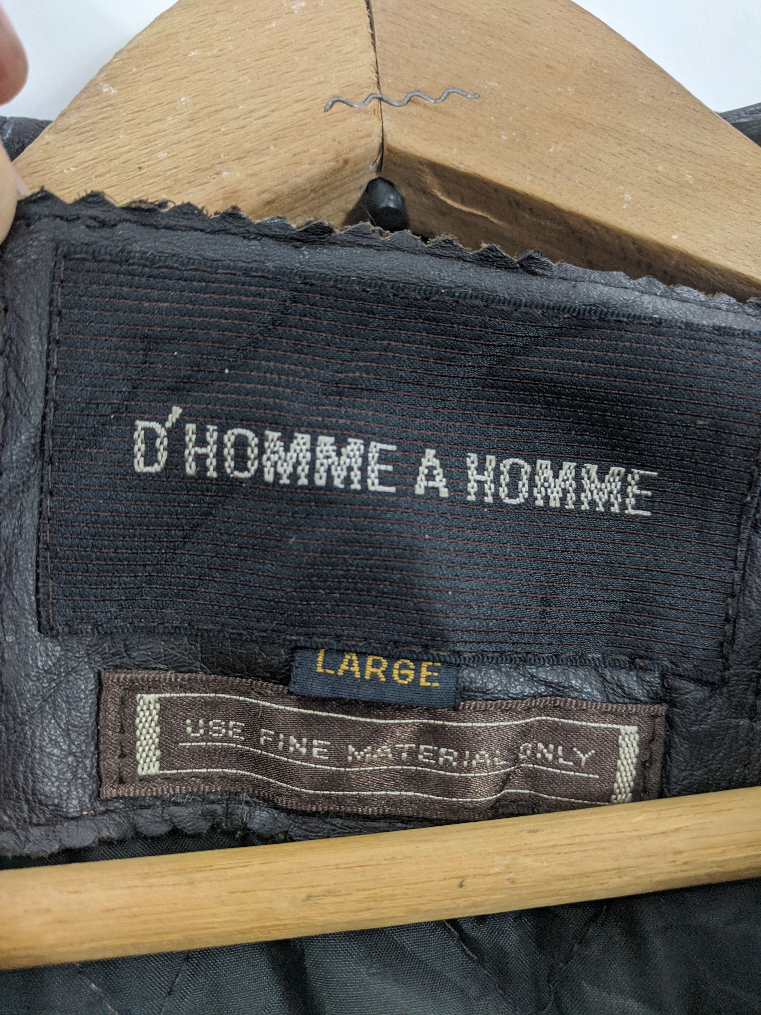 Japanese Brand D’Homme A Homme Leather Jacket Heavy J0344 Size US L / EU 52-54 / 3 - 5 Thumbnail