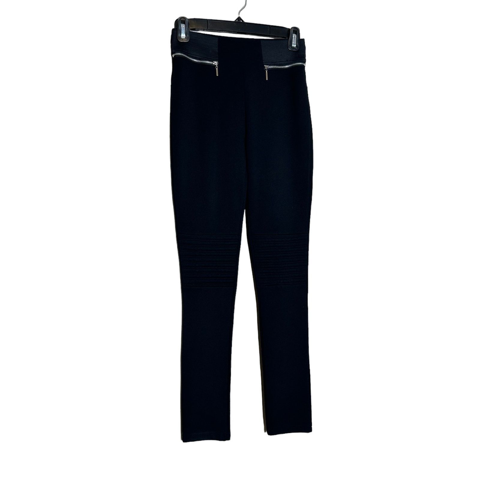 Zara Zara black moto pull on skinny pants size Small Size 28" / US 6 / IT 42 - 6 Thumbnail