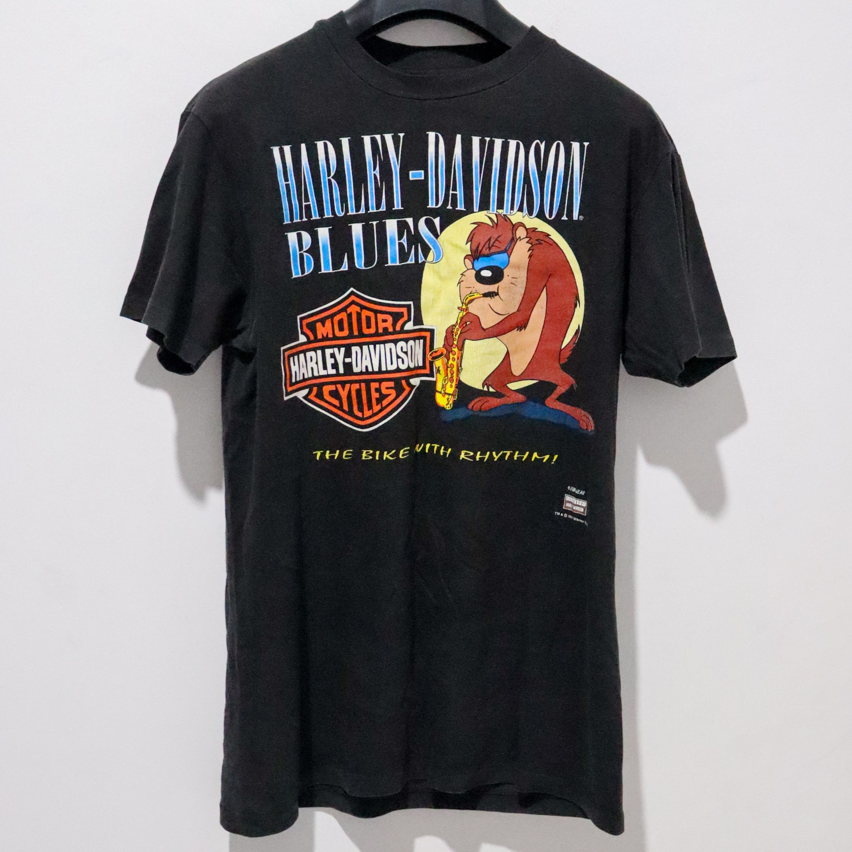 Harley Davidson × Vintage × Warner Bros Harley Davidson x Taz "Blues" '94 Size US L / EU 52-54 / 3 - 3 Thumbnail
