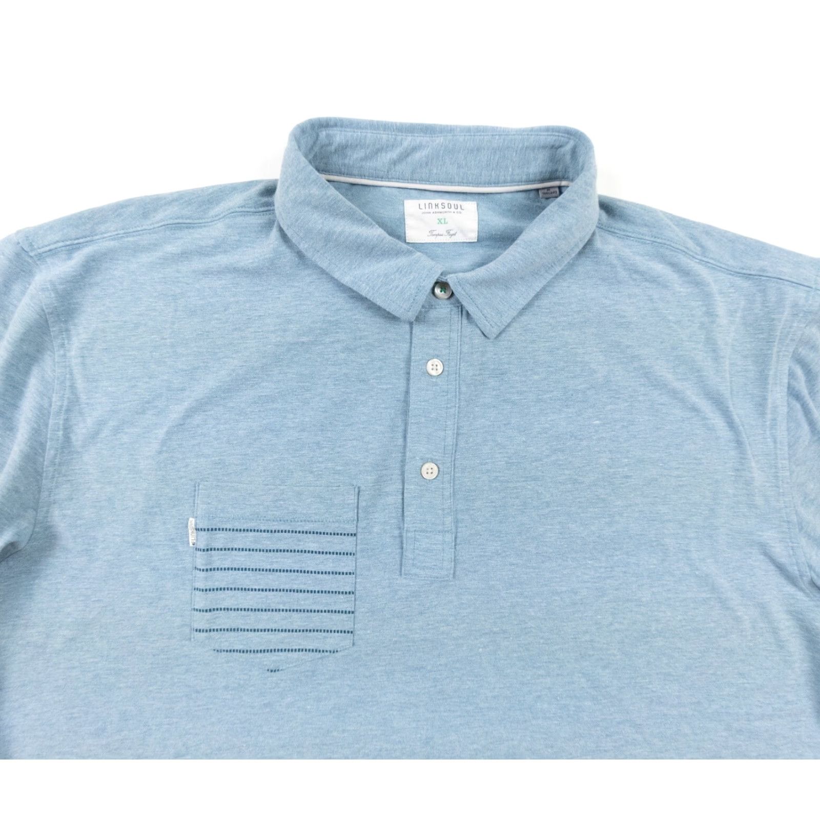 Vintage Linksoul Polo Shirt Mens XL Blue Golf Collared Short Sleeve Pocket Regular Size T-Shirt Not Applicable? Size US XL / EU 56 / 4 - 2 Thumbnail