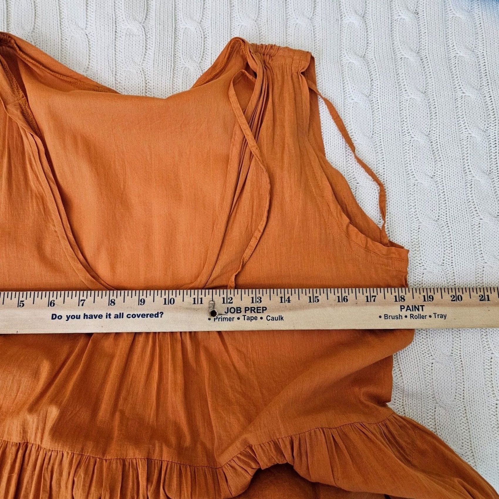 Vintage Matta Women's V-Neck Maxi Sleeveless Circe Dress S Orange Solid Dress Maxi Women's S Orange Circe 90s? Size S / US 4 / IT 40 - 6 Thumbnail