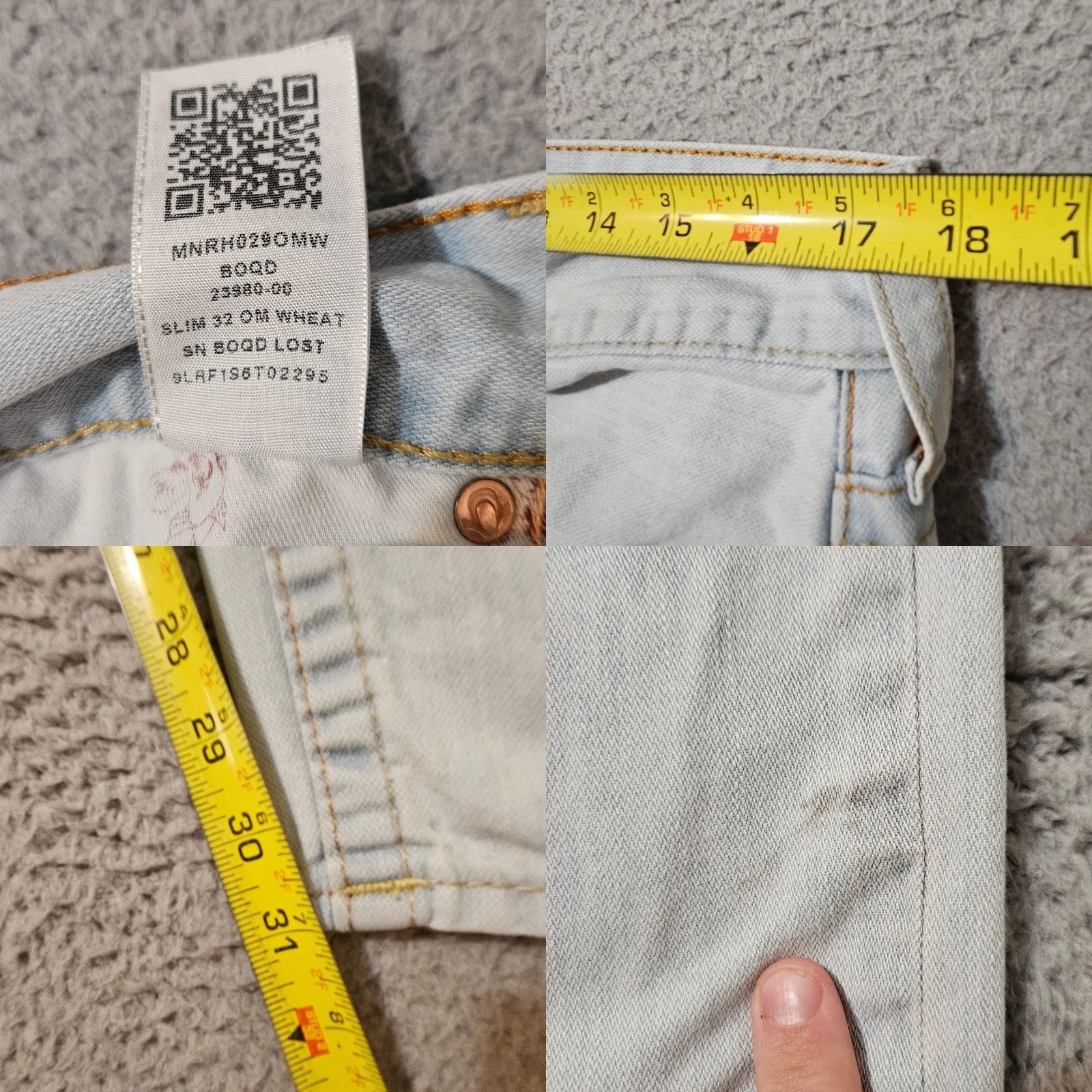 True Religion True Religion Jeans Mens 34 x 31 Light Blue Distressed Slim Size US 34 / EU 50 - 8 Thumbnail