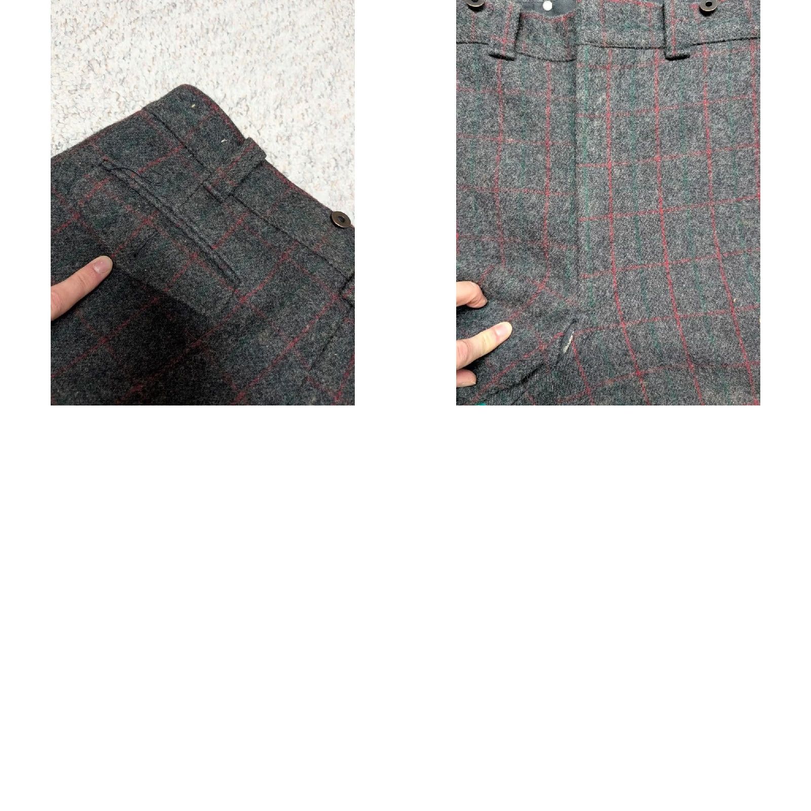 Vintage VINTAGE Woolrich Pants WOOLRICH hunting 38x30 charcoal gray striped Mens Wool - Malone Thick Wool Mens Pants Size US 38 / EU 54 - 8 Thumbnail