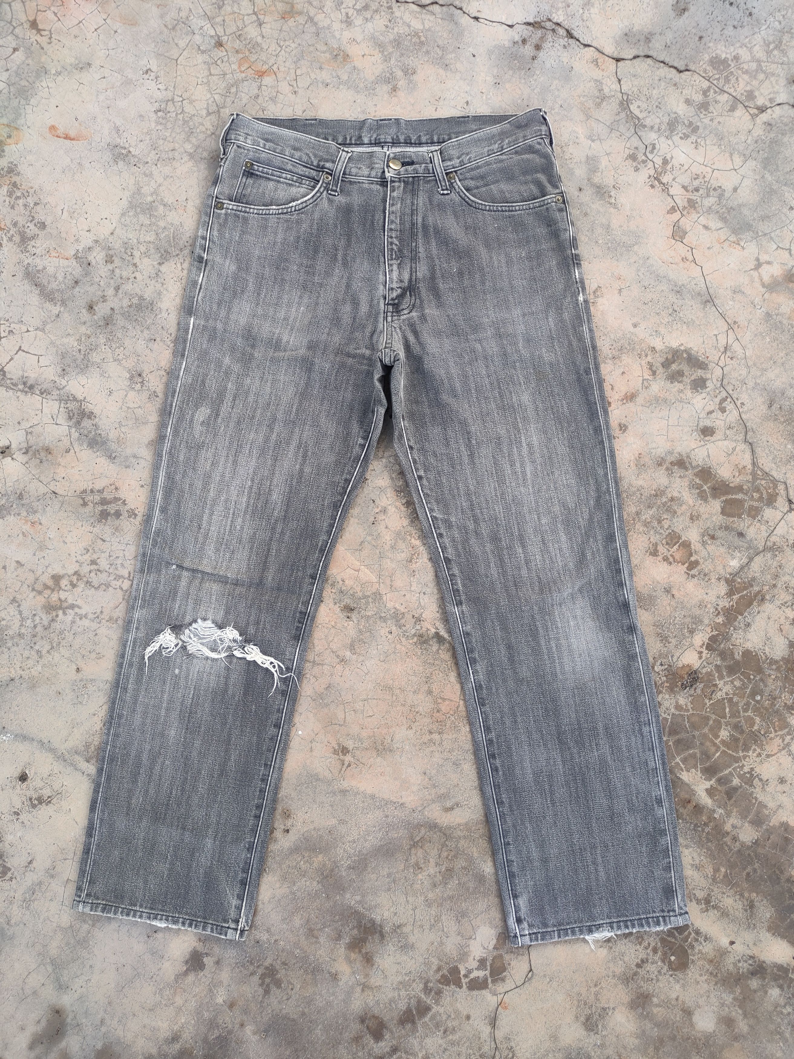 Jean × Vintage × Wrangler VINTAGE WRANGLER FADED BLACK DISTRESSED JEANS DENIM PANTS Size US 33 - 1 Thumbnail