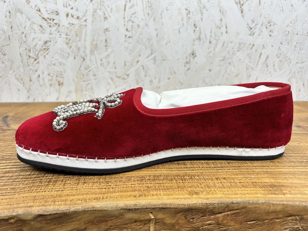 Gucci Gucci Velvet Loafers Low Top Shoes Sneakers Red 8.5 US Size US 8.5 / EU 41-42 - 6 Thumbnail