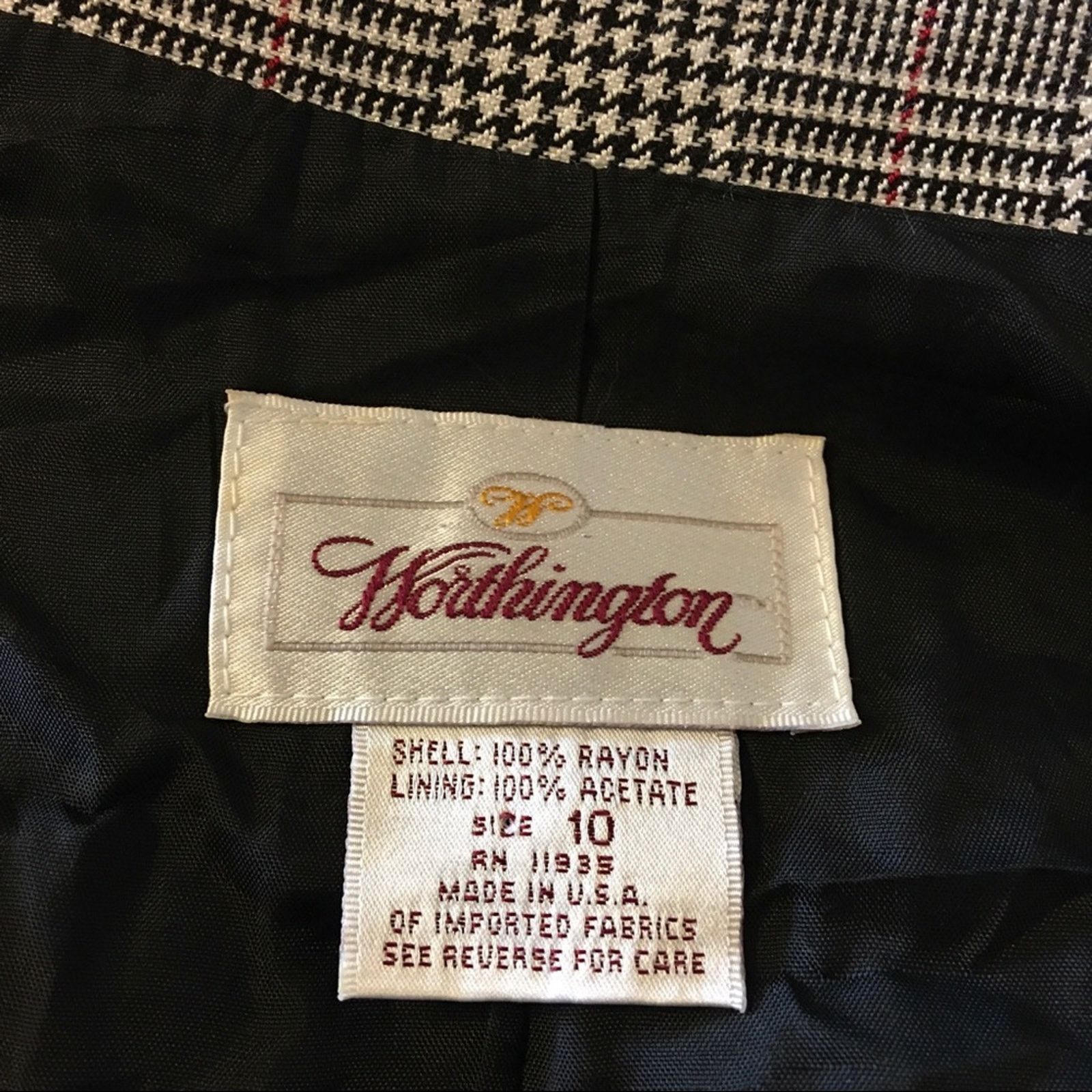 Worthington Worthington classy houndstooth lined skirt suit 10 Size L / US 10 / IT 46 - 8 Thumbnail