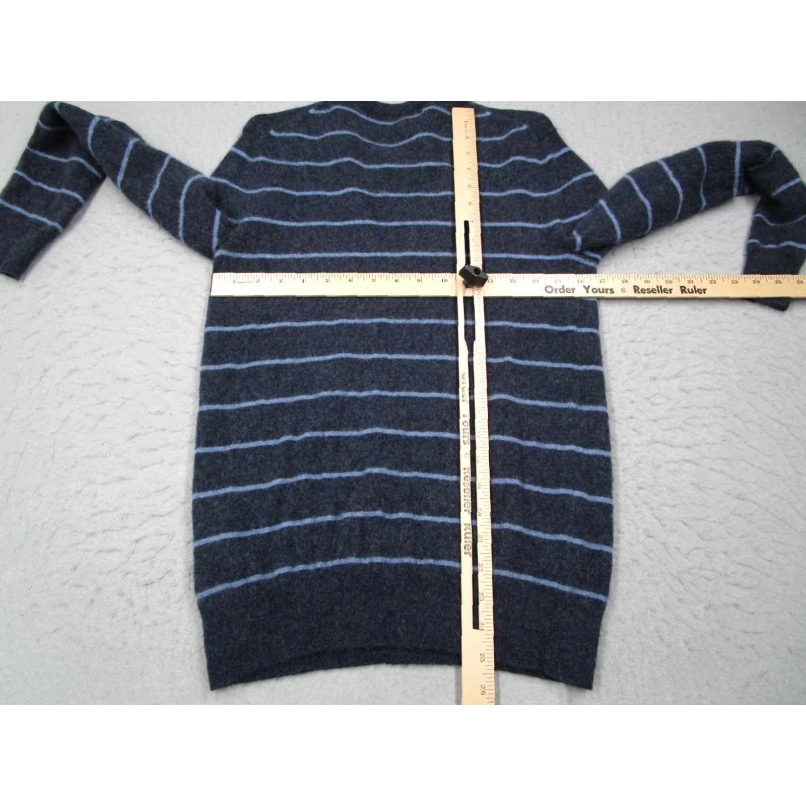 Banana Republic BANANA REPUBLIC Todd & DUNCAN Men Small Blue Striped Long Sleeve Crew Neck Pullover - 100% Cashmere - Knit, Wool, Classic Fit, Sweatery? Size US S / EU 44-46 / 1 - 6 Thumbnail
