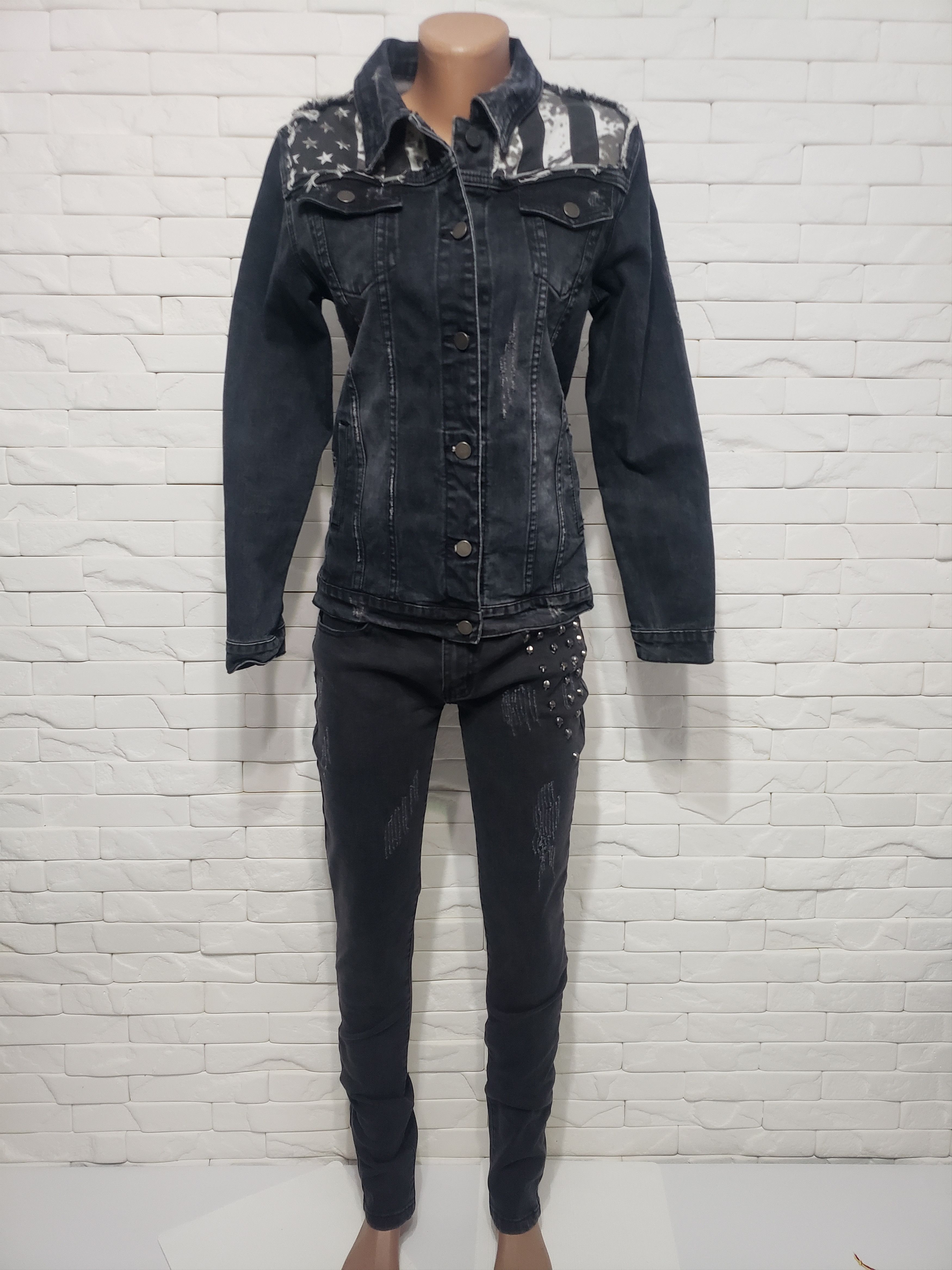 Other Stylish denim women's suit. Size M / US 6-8 / IT 42-44 - 2 Thumbnail