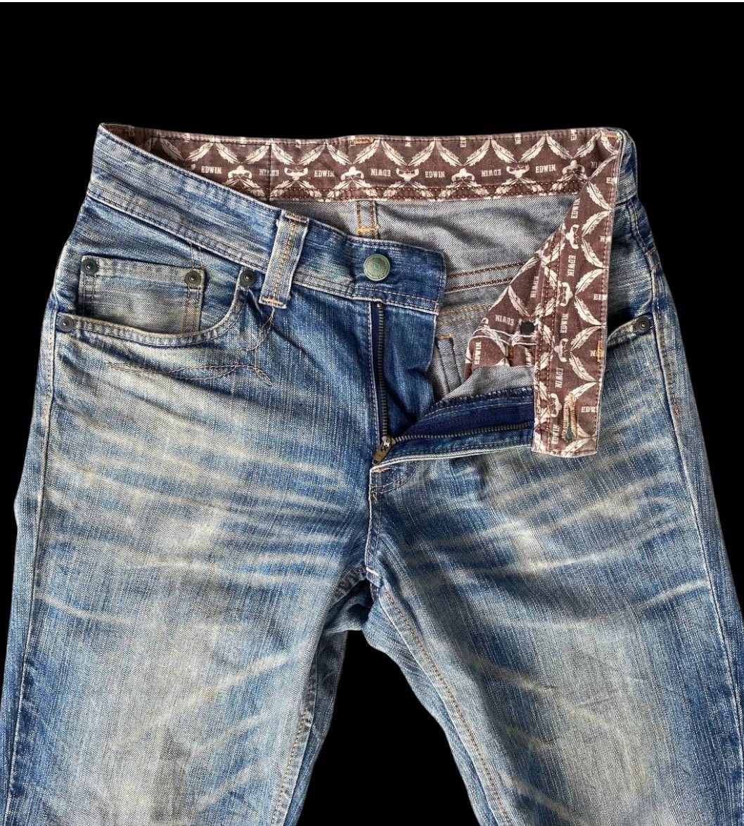 Edwin FLARED VINTAGE EDWIN JAPAN BULLS BOOTCUT DISTRESSED DENIM Size US 30 / EU 46 - 3 Thumbnail