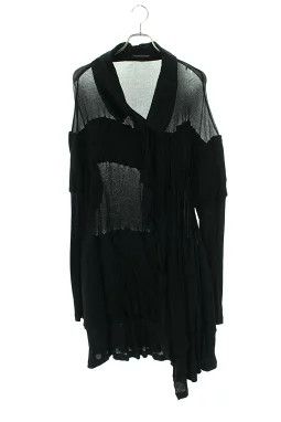 Yohji Yamamoto see-through gathered design deformed coat