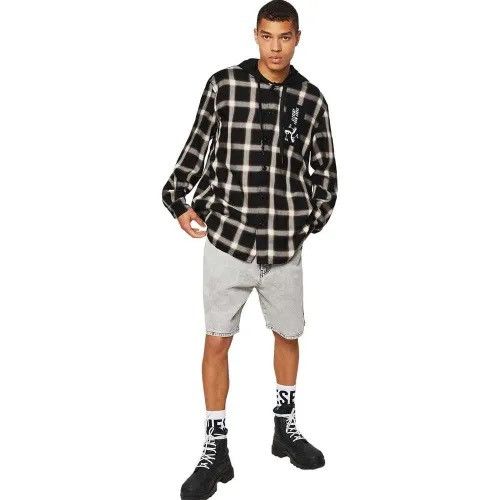 Diesel Diesel Flannel Shirt Hooded Cotton Mens Size M Size US M / EU 48-50 / 2 - 2 Thumbnail