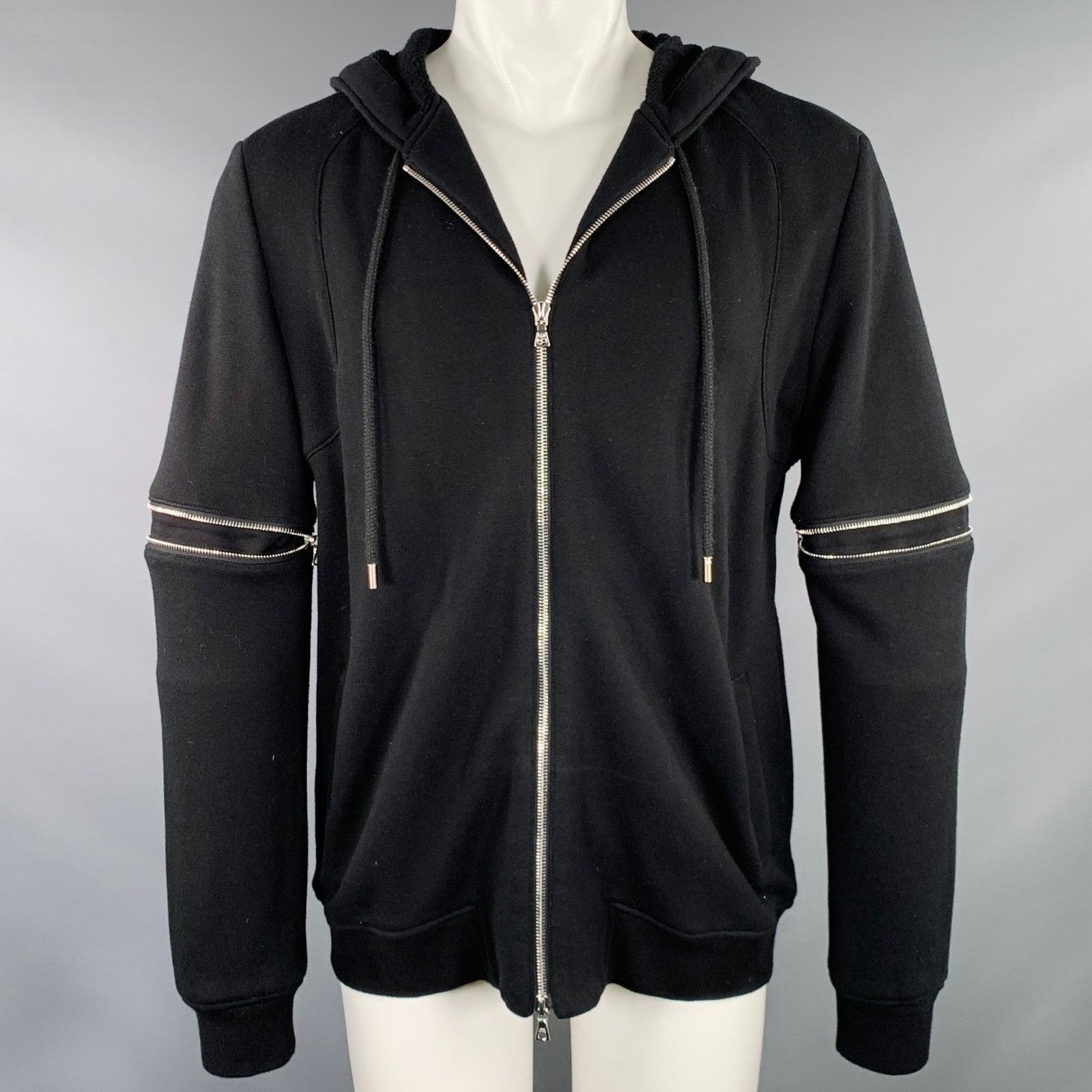 Other MIGUEL ANTOINNE Size M Black Cotton Hooded Sweatshirt Size US M / EU 48-50 / 2 - 2 Thumbnail