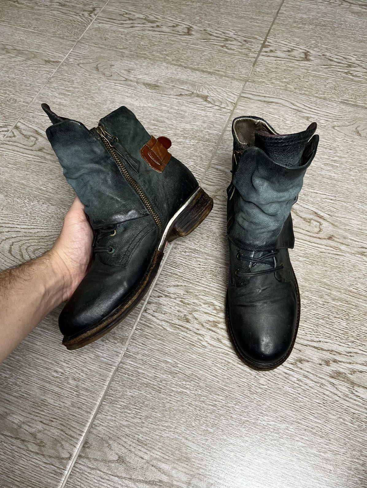 A.S.98 A.S 98 Avant Garde Leather Ankle Biker Belted Boots Women’s Size US 7 / IT 37 - 9 Thumbnail