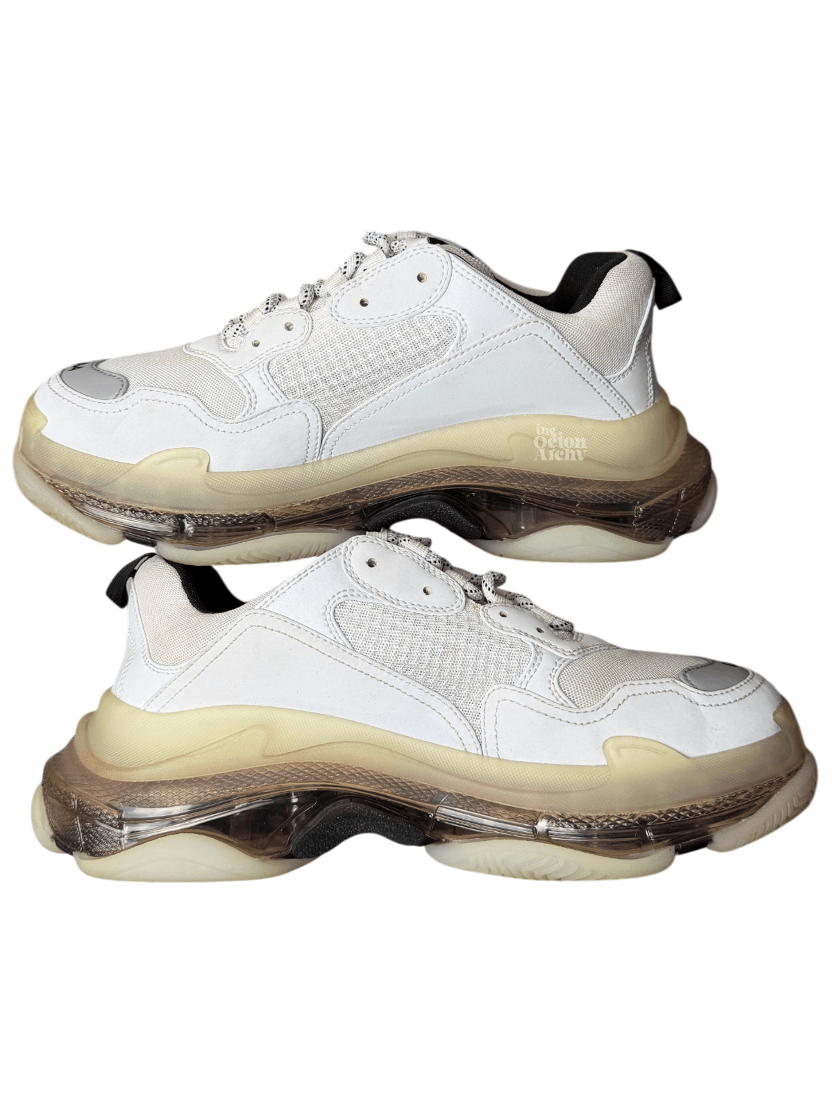 Balenciaga Balenciaga Triple S Sneaker 'Clear Sole - White Grey' Size US 11 / EU 44 - 7 Thumbnail