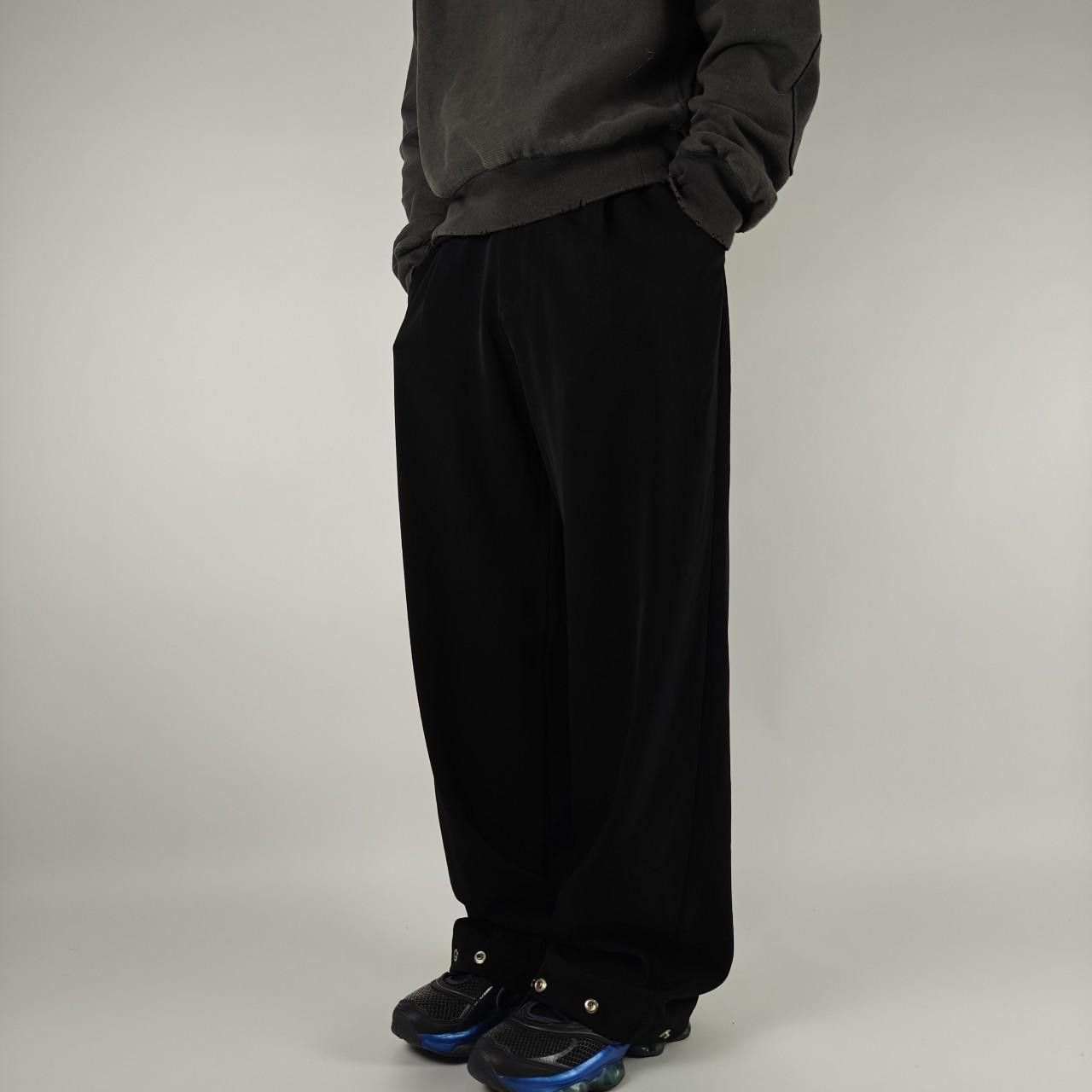 Other FNPService Button Hem Black Wide Leg Trousers Size US 32 / EU 48 - 4 Thumbnail