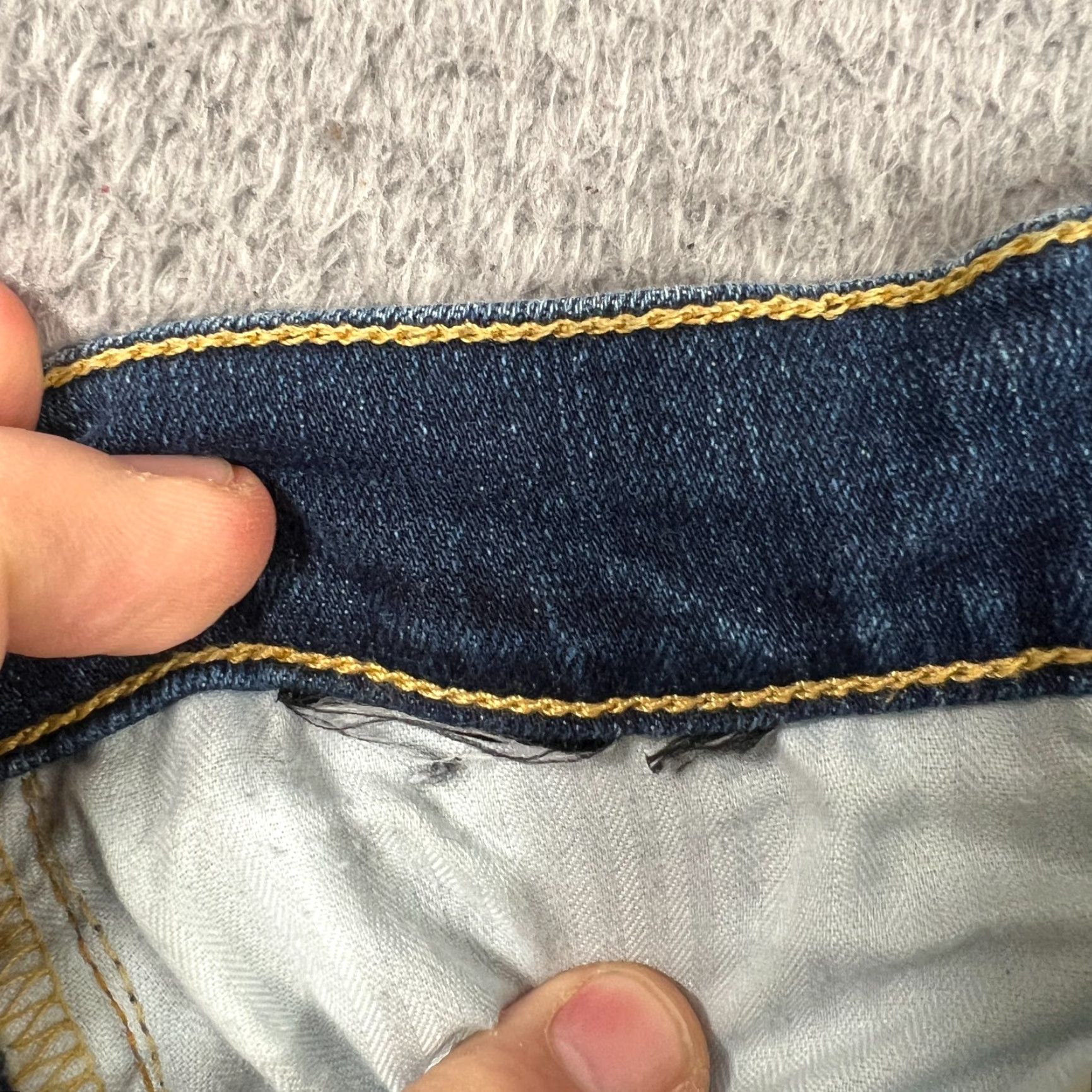 7 For All Mankind VINTAGE 7 For All Mankind Jeans Womens Slim Skinny Blue 32x29 5-Pocket Denim Stretch Distressed Size 24" / US 00 / IT 34 - 7 Thumbnail