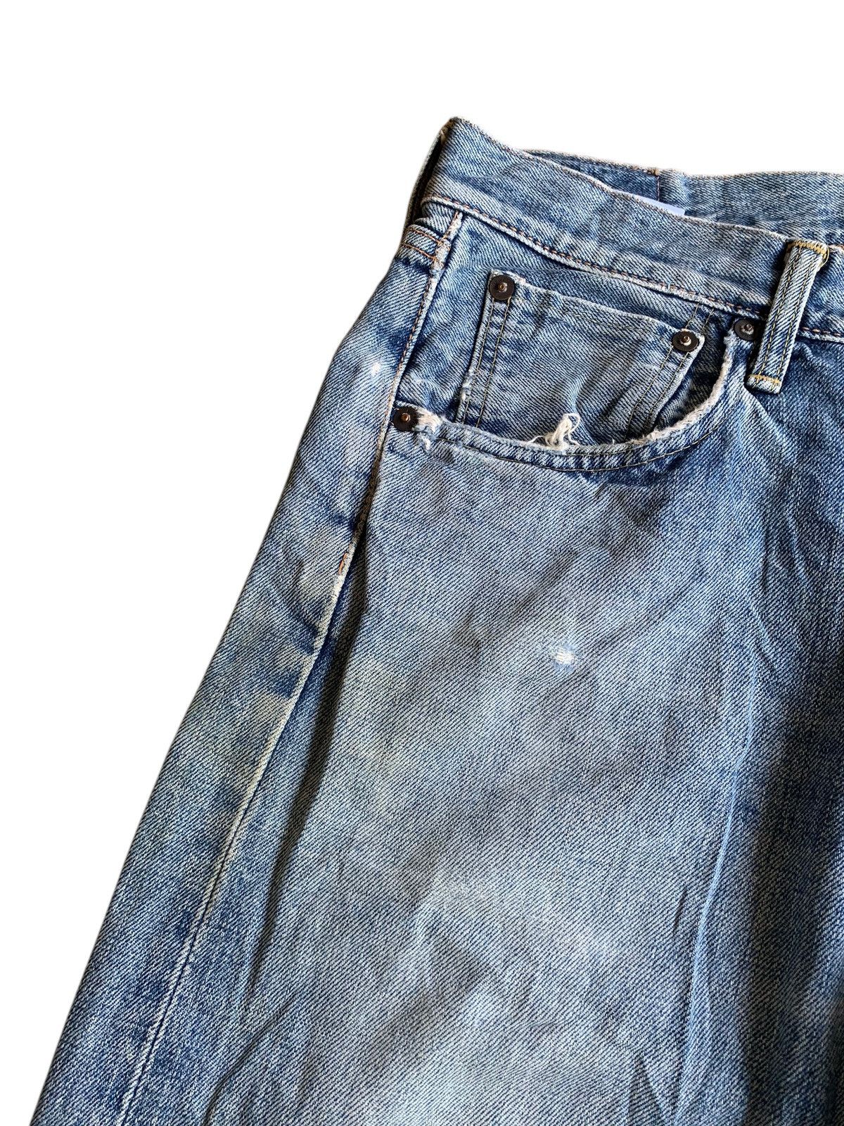 Edwin × Kapital × Vintage VINTAGE EDWIN SELVEDGE 505X BUTTON FLY DISTRESSED DENIM Size US 30 / EU 46 - 18 Thumbnail