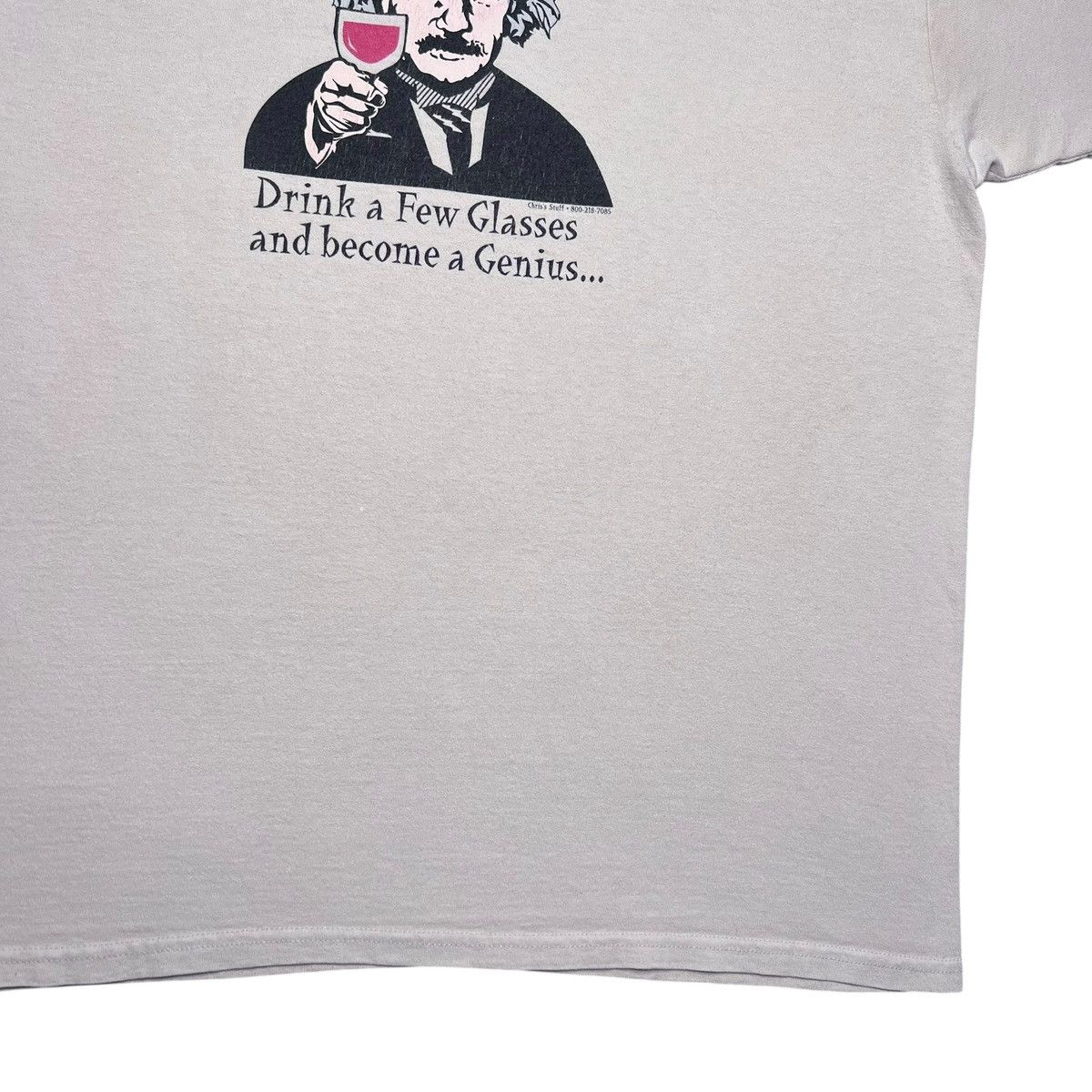 Other Vtg 2000s Albert Einstein Wine Stein Become A Genius T-Shirt Size US XL / EU 56 / 4 - 9 Thumbnail