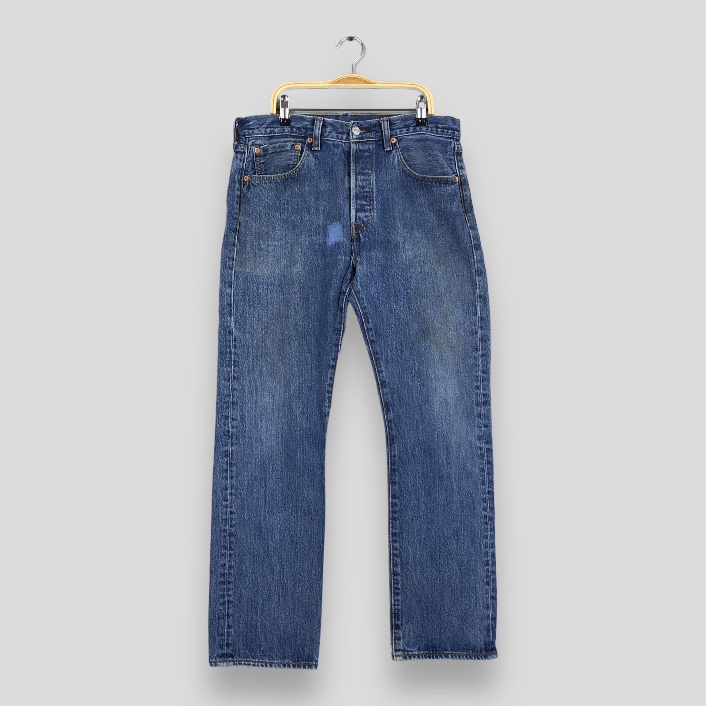 Levi's Size 31x28 Vintage 90s Levi's 501 Faded Blue Jeans S1472 Size US 31 - 1 Thumbnail