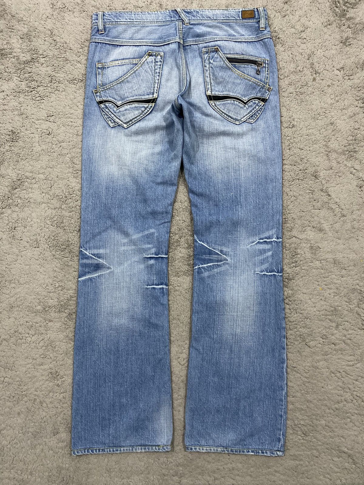 If Six Was Nine Nicole Club For Men Flared Studded Punk Style Jeans Denim Size US 34 / EU 50 - 9 Thumbnail