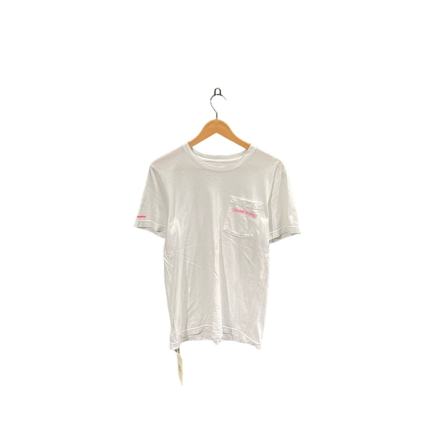 Chrome Hearts CHROME HEARTS Neon Pink Stripe Logo Tee | Grailed