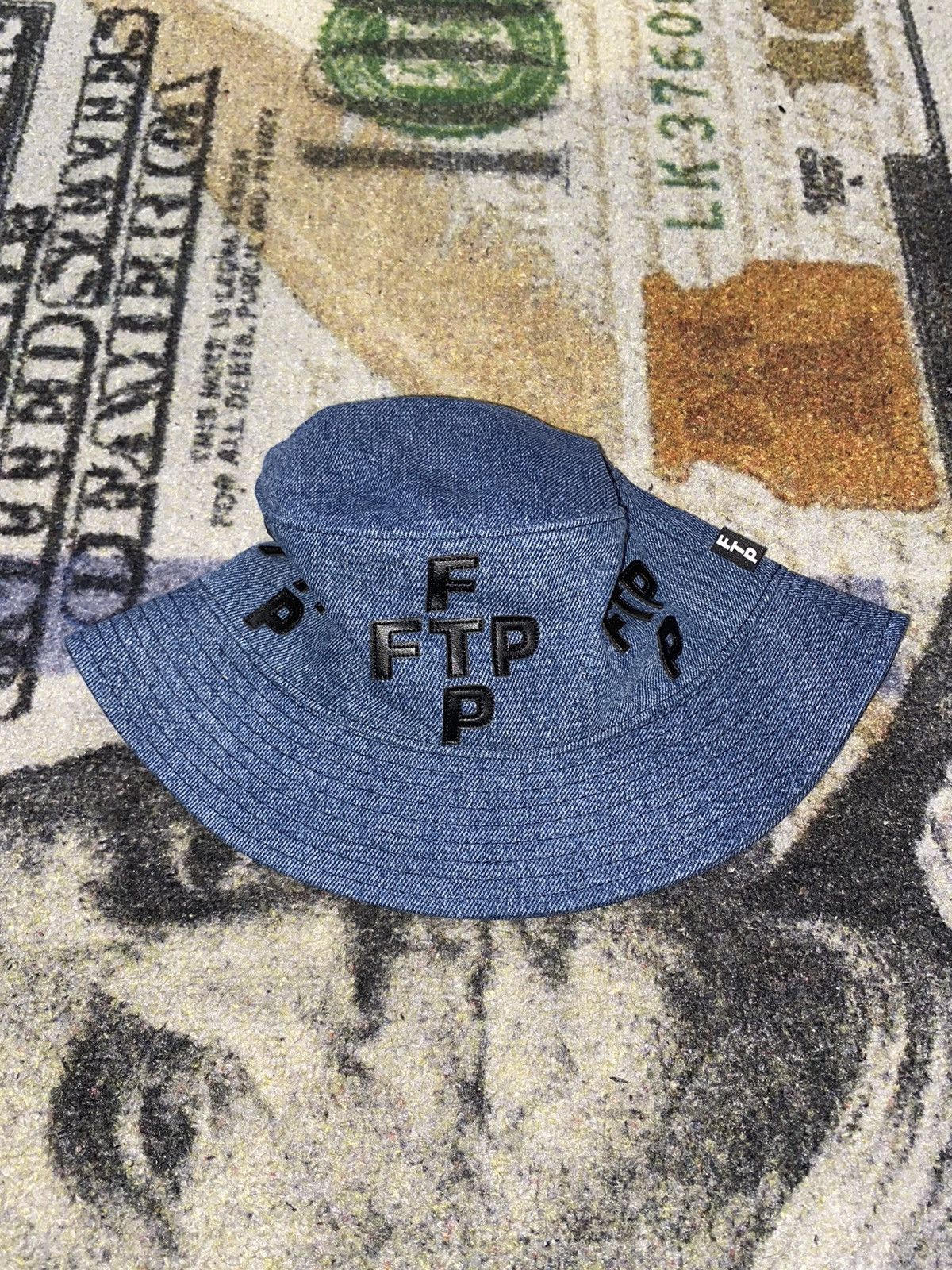Fuck The Population FTP Cross Logo Denim Bucket Hat LARGE / XLARGE Size ONE SIZE - 1 Thumbnail