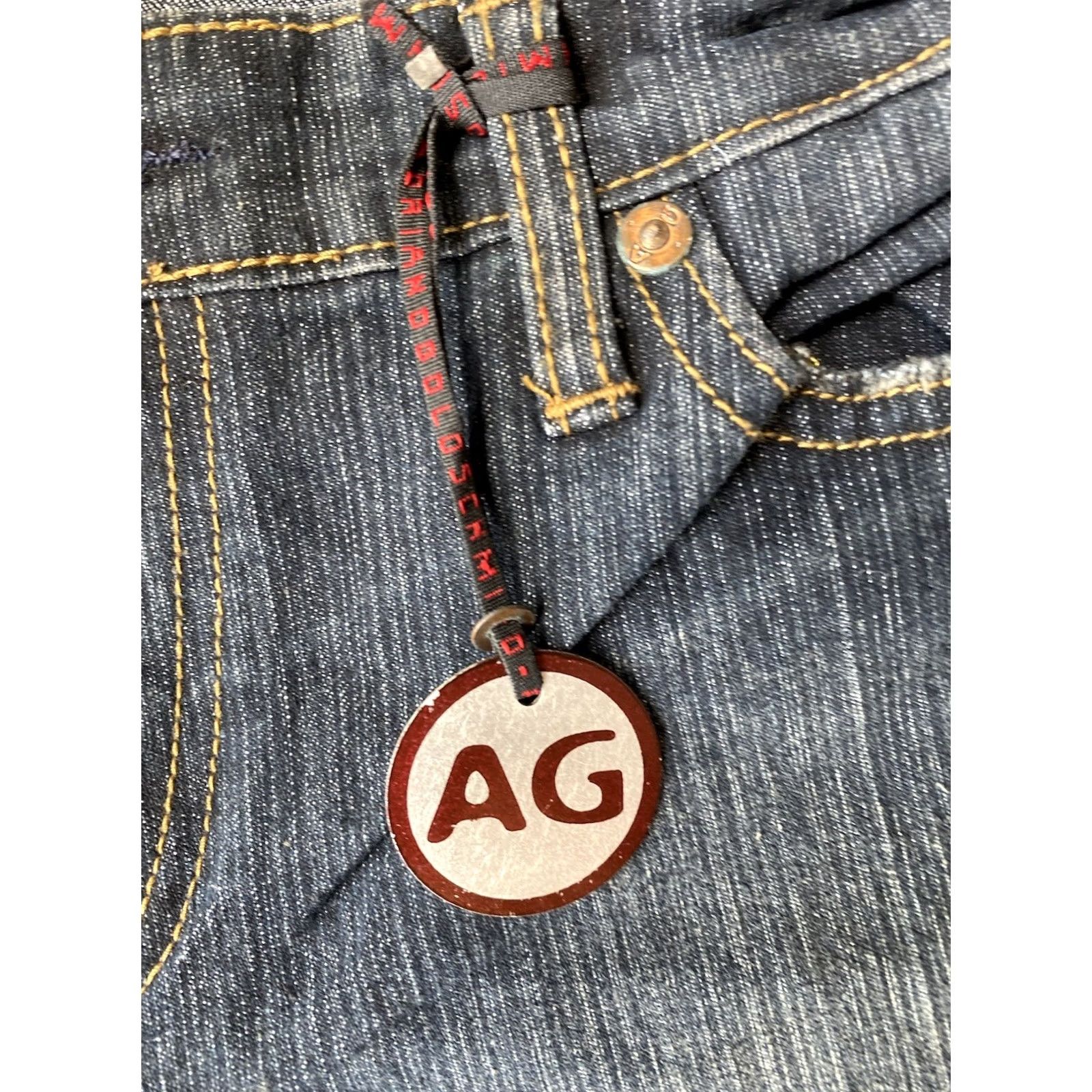 Vintage VINTAGE AG Adriano Goldschmied The Angel Dark Wash Denim Jeans Womens 28R Size 28" / US 6 / IT 42 - 5 Thumbnail