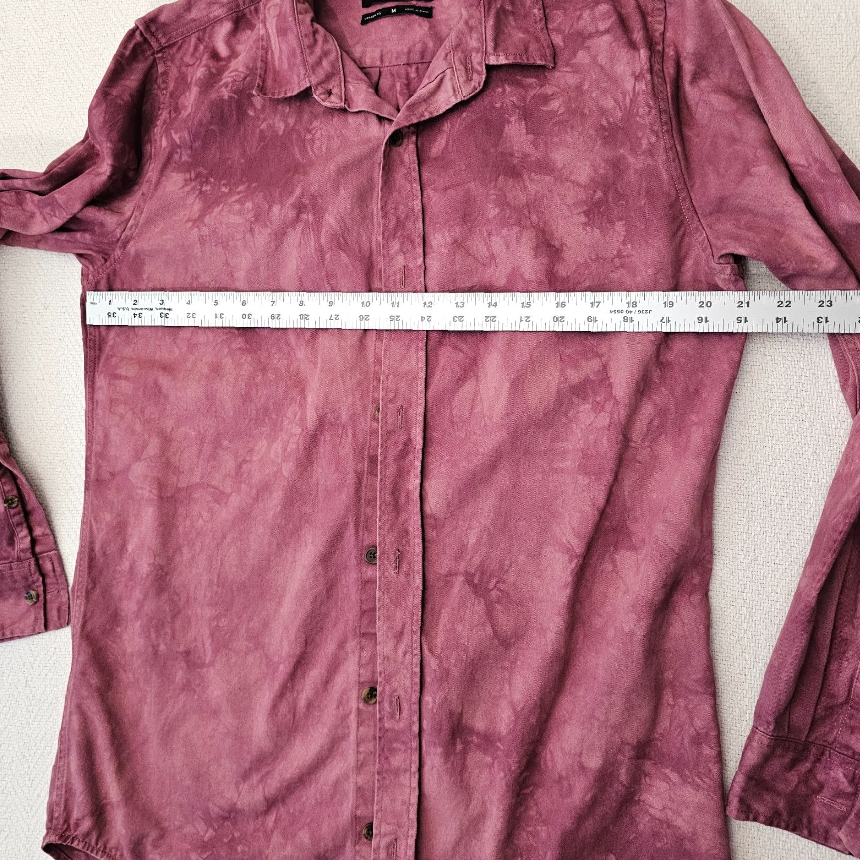 Pacsun Pacsun Brand Long Sleeve Button Down Shirt Longer Fit Men's Size Medium Red Tie Dye Button-Up PacSun Cotton Shirt Size US M / EU 48-50 / 2 - 6 Thumbnail