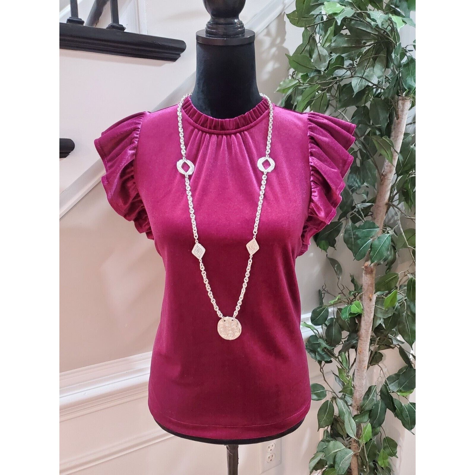 Gap Gap Ruffle Polyester Crew Neck Sleeveless Top Blouse Size XS Size XS / US 0-2 / IT 36-38 - 10 Thumbnail