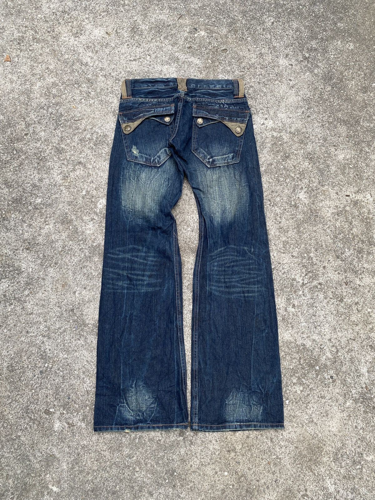 If Six Was Nine × Japanese Brand × Tornado Mart Root Three Japan Claw Mark Design Flare Denim Size US 30 / EU 46 - 2 Thumbnail