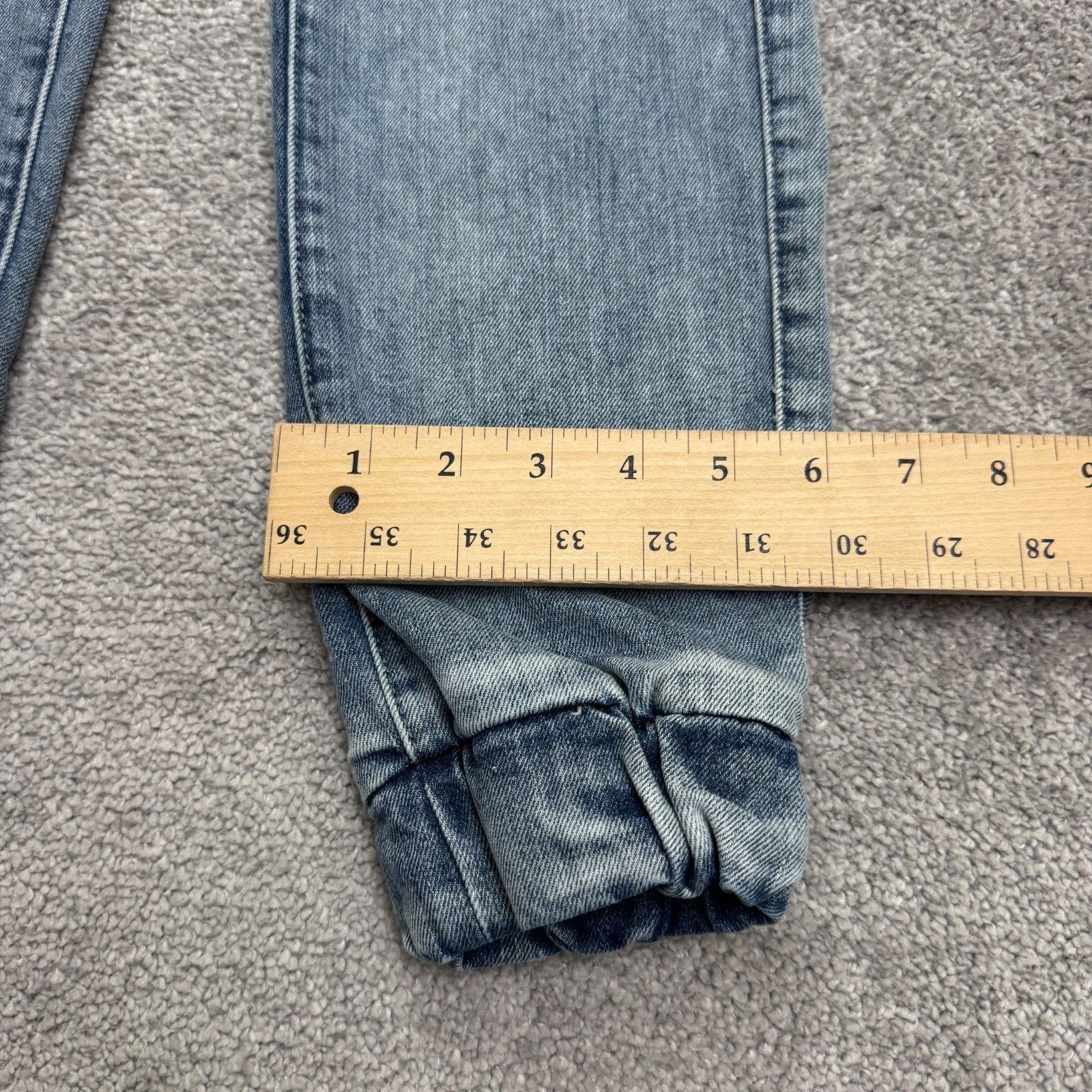 Saint Michael Saint Flight Jean Jogger Denim Mens 28 Blue Light Wash Biker Size US 28 / EU 44 - 20 Thumbnail