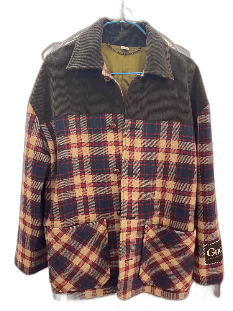 Gucci Gucci Plaid Wool Jacket with Logo-yf Size US L / EU 52-54 / 3 - 1 Thumbnail