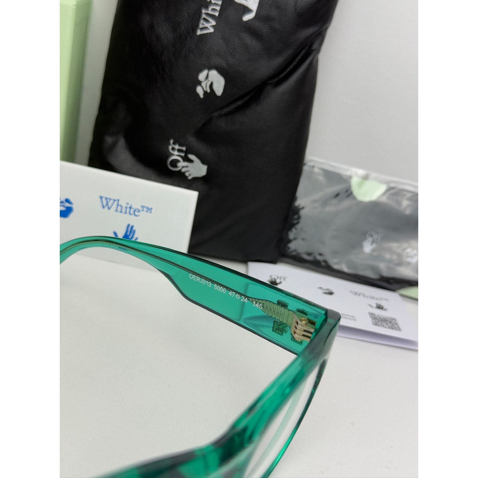 Off-White NEW Off White Style 13 Green Bluelight Eyeglasses Frames Size ONE SIZE - 5 Thumbnail