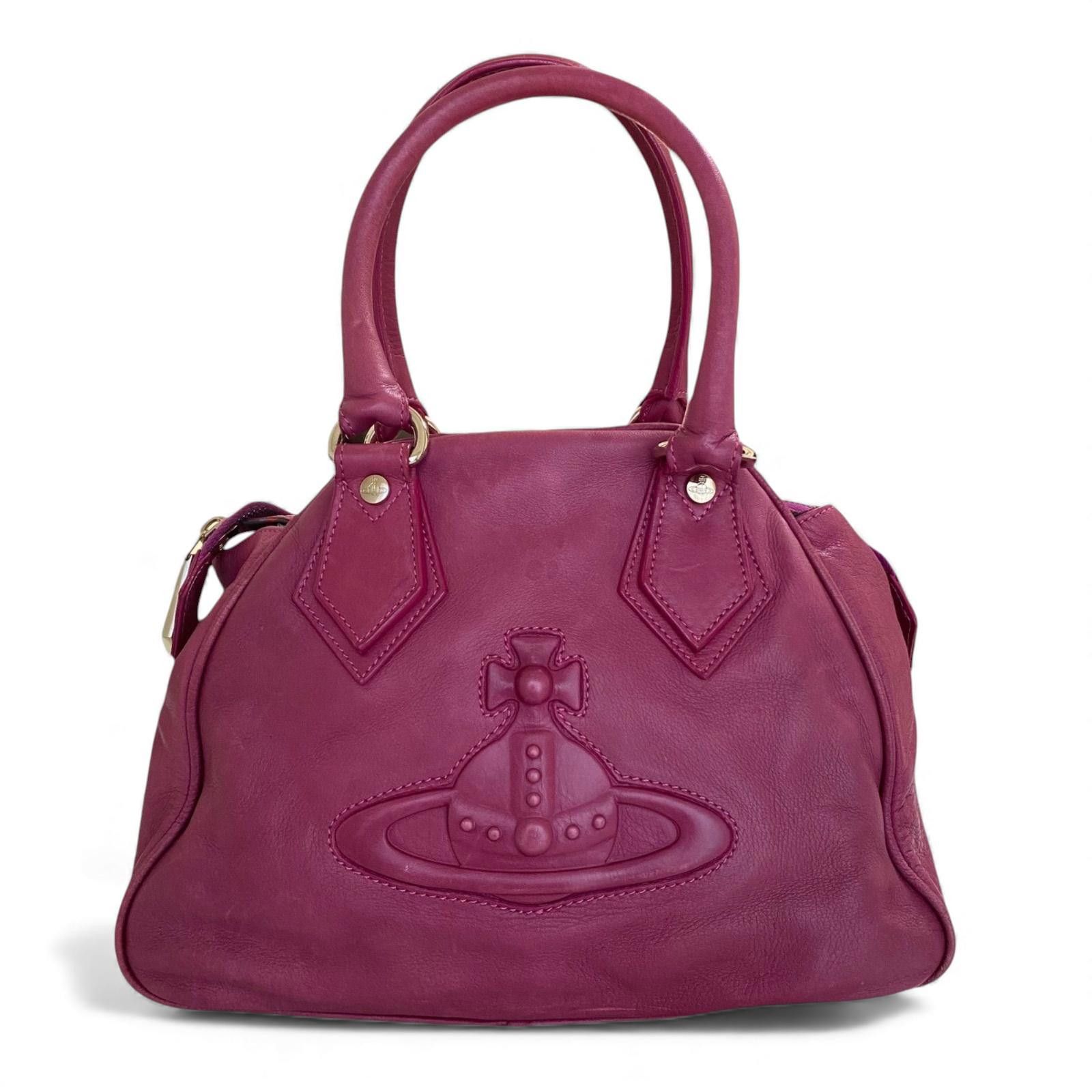 Vivienne Westwood Vivienne Westwood - Purple Leather Satchel Bag Size ONE SIZE - 2 Thumbnail