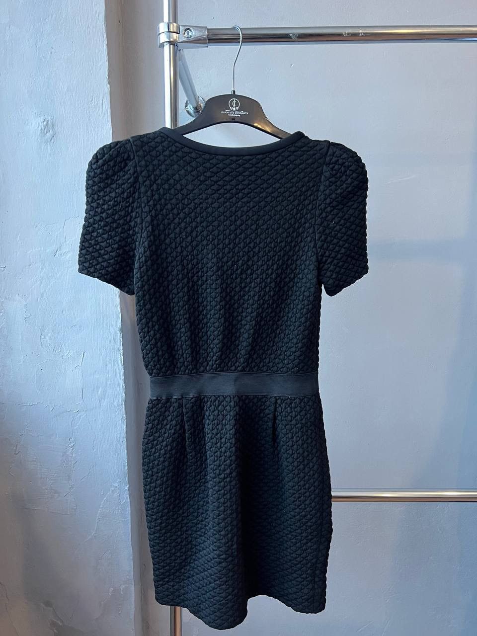 Sandro SANDRO PARIS QUILTED BLACK SOLID CASUAL DRESS WOMEN SIZE 1 Size XS / US 0-2 / IT 36-38 - 9 Thumbnail