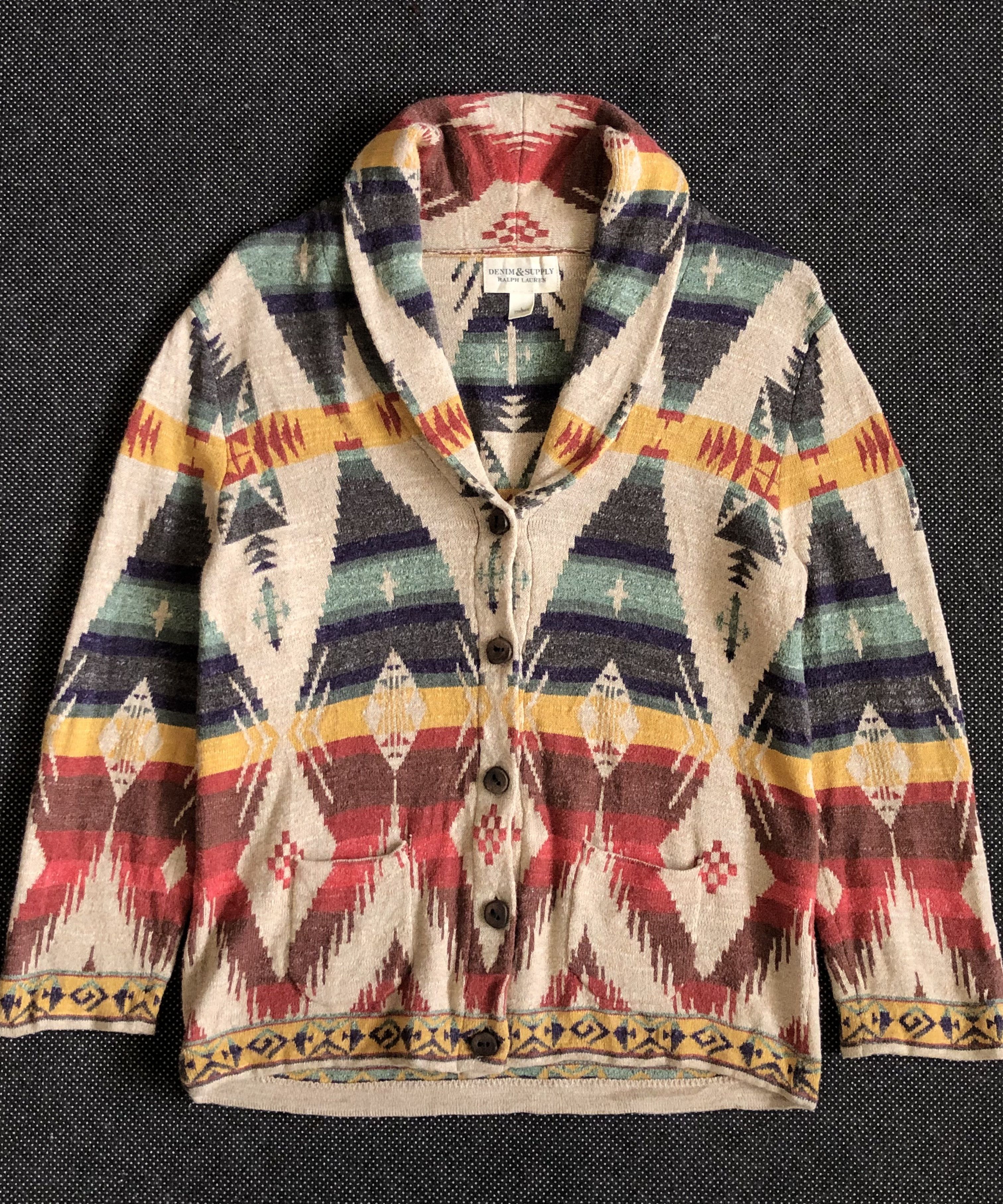 Denim & Supply Ralph Lauren RARE🔥D&S RALPH LAUREN WESTERN NAVAJO AZTEC KNIT CARDIGAN Size M / US 6-8 / IT 42-44 - 6 Thumbnail
