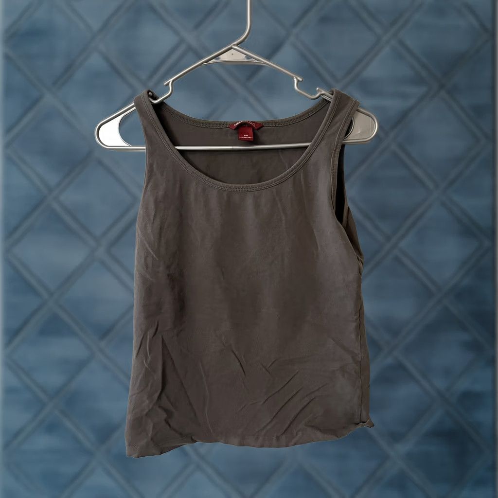 H&M H&M LOGG Tank Women Medium Gray Solid Cotton Modal Blouse Muscle Shirt Sleeveless Camisole Size M / US 6-8 / IT 42-44 - 1 Thumbnail