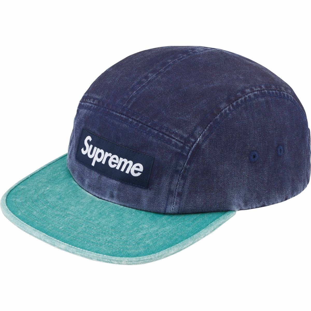 image of Supreme Pigment 2 Tone Camp Cap in Blue, Men's
