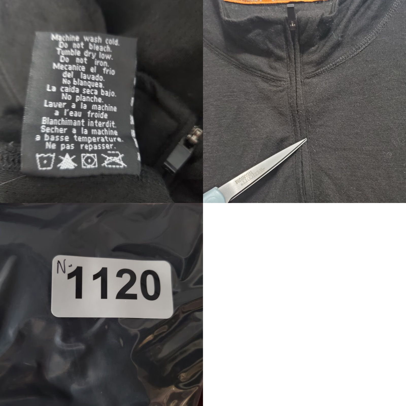 Vintage Omni-Wool Pullover Shirt 1/4 Zip Men XXL Black Long Sleeve Wool Blend Base Layer Shirt Size US XXL / EU 58 / 5 - 9 Thumbnail