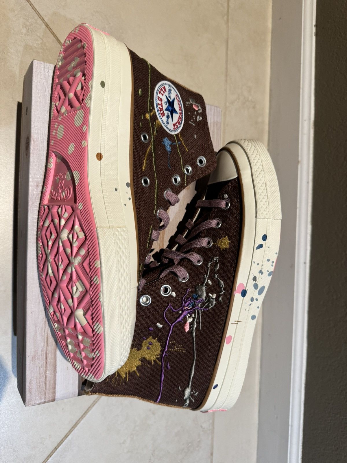 Bandulu × Converse Bandulu x Converse Brown Paint Splatter Chuck Taylor 70 High Size US 8 / EU 41 - 6 Thumbnail