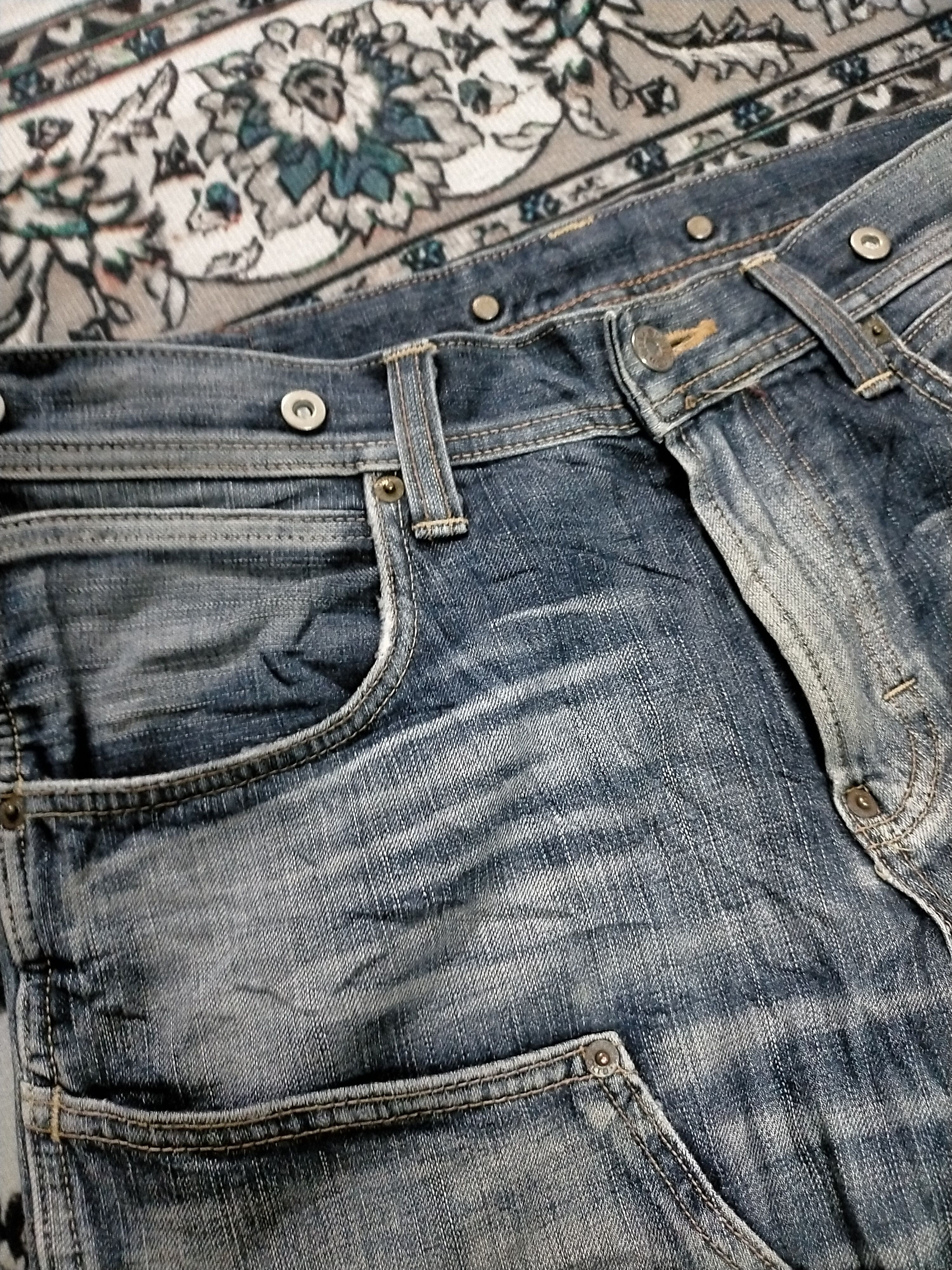 Edwin 🔥Rare🔥 Edwin Japan Double Knee Washed Flare Jeans Size US 34 / EU 50 - 6 Thumbnail