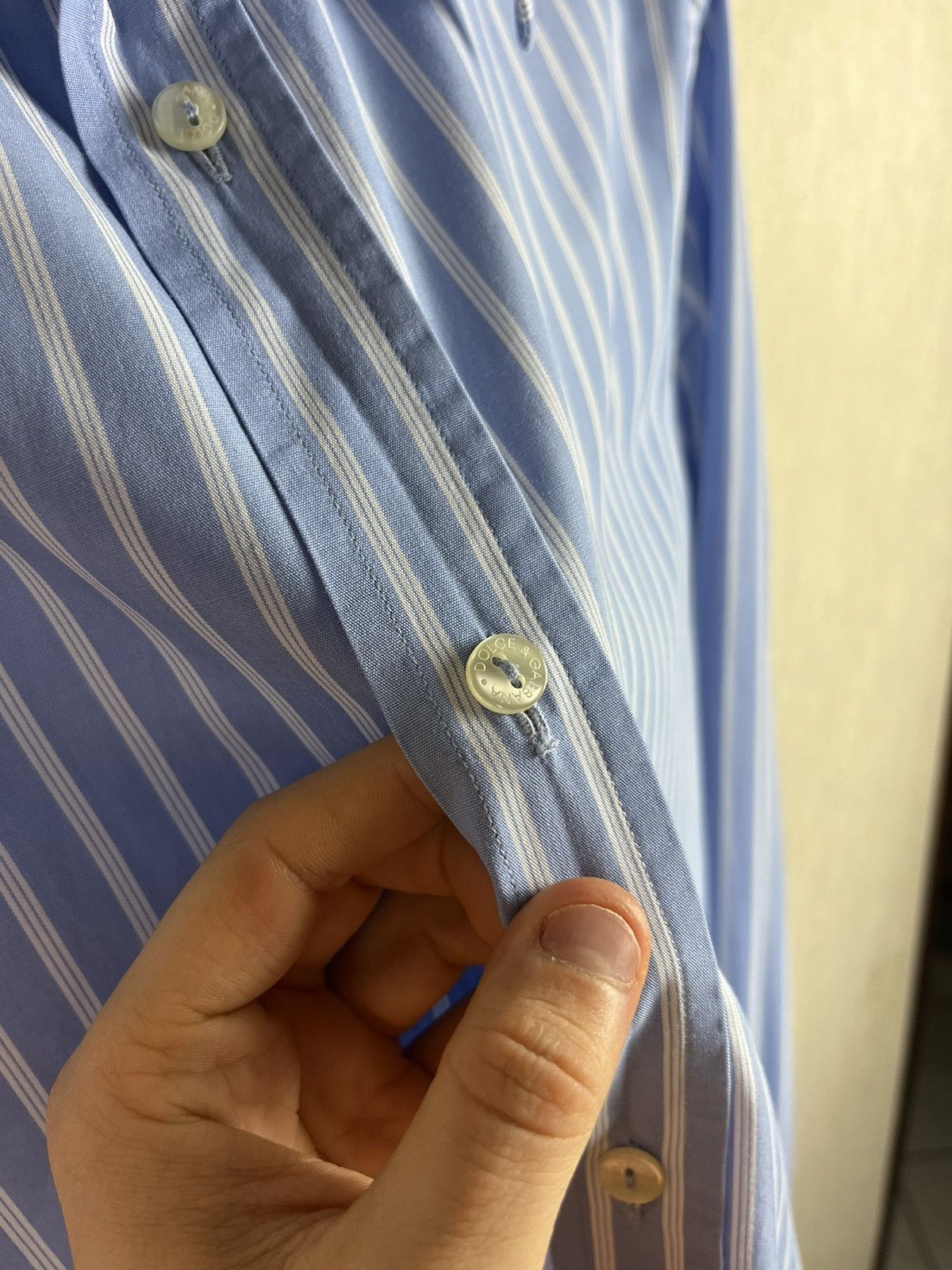 Dolce & Gabbana Dolce & Gabbana striped classic casual shirt with big collar Size US S / EU 44-46 / 1 - 14 Thumbnail