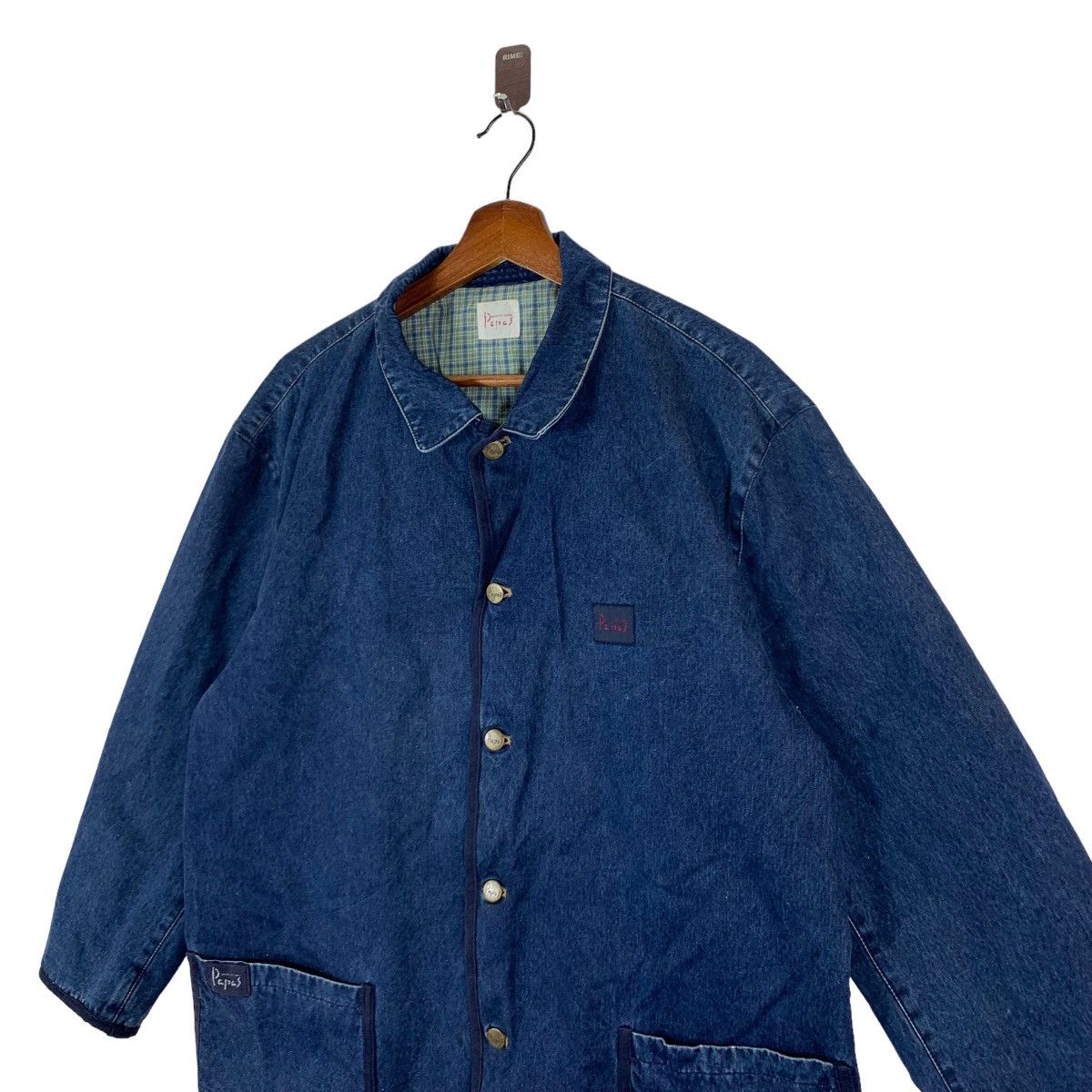 Japanese Brand × Vintage VINTAGE PAPAS CHORE JACKET BLUE Size US M / EU 48-50 / 2 - 3 Thumbnail