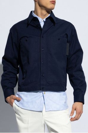 Gucci o1mt1gz0525 Cotton Canvas Shirt With Lable in Dark Blue Size US S / EU 44-46 / 1 - 3 Thumbnail
