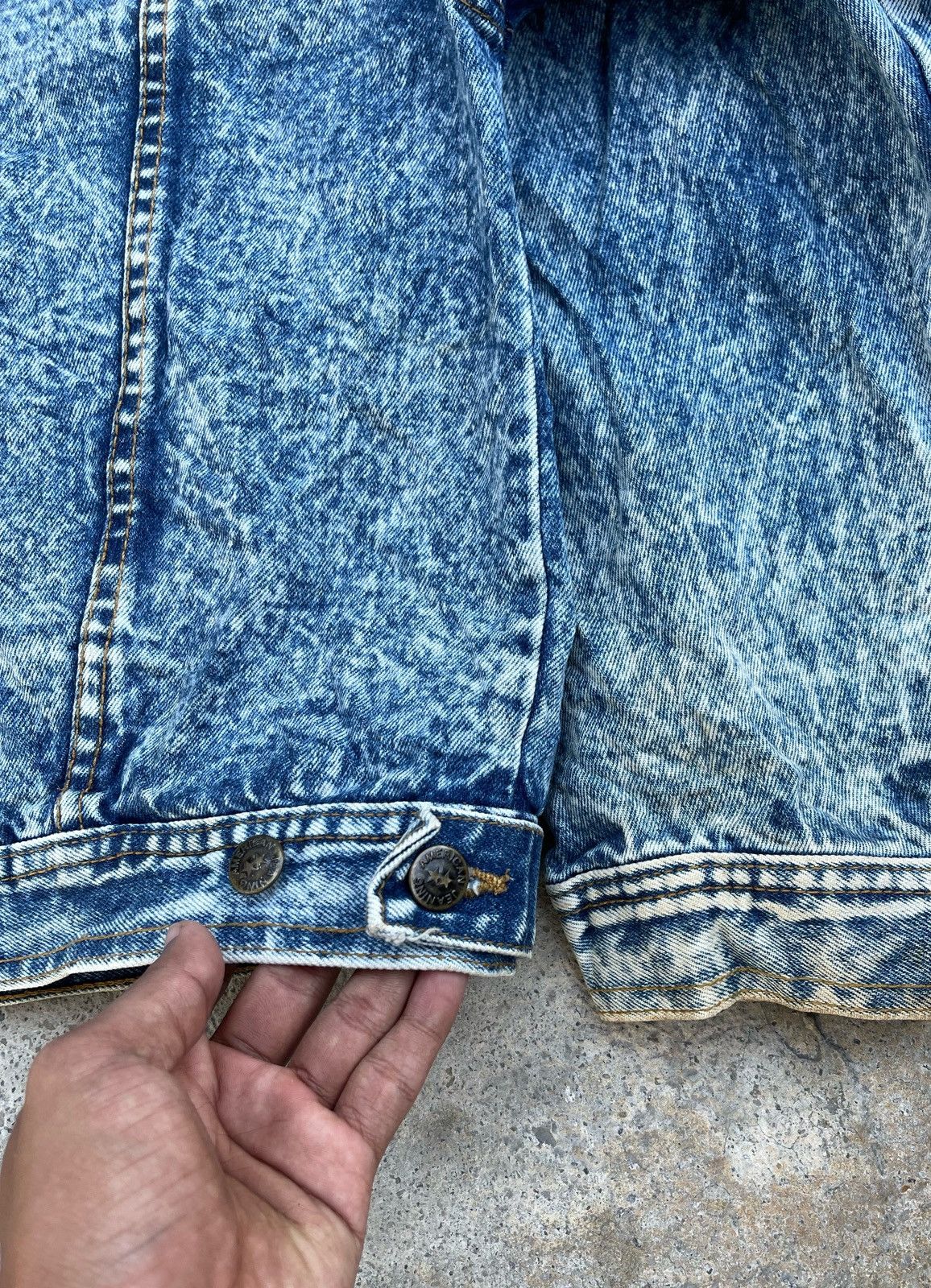 Japanese Brand 🔥Vintage Glee Man Leather Collared Denim Trucker Jacket Size US L / EU 52-54 / 3 - 9 Thumbnail