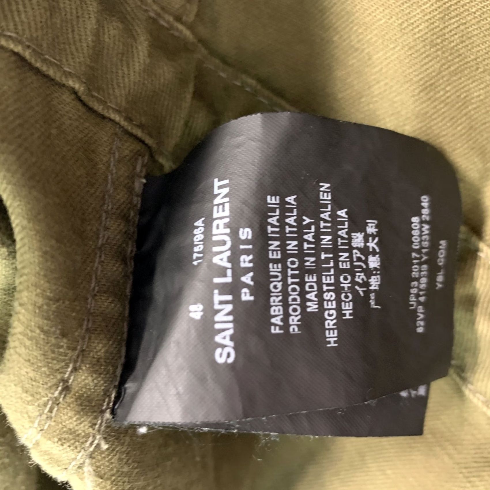 Yves Saint Laurent SAINT LAURENT Utility Jacket Size 38 Khaki Cotton Ramie Size US XXS / EU 40 - 5 Thumbnail