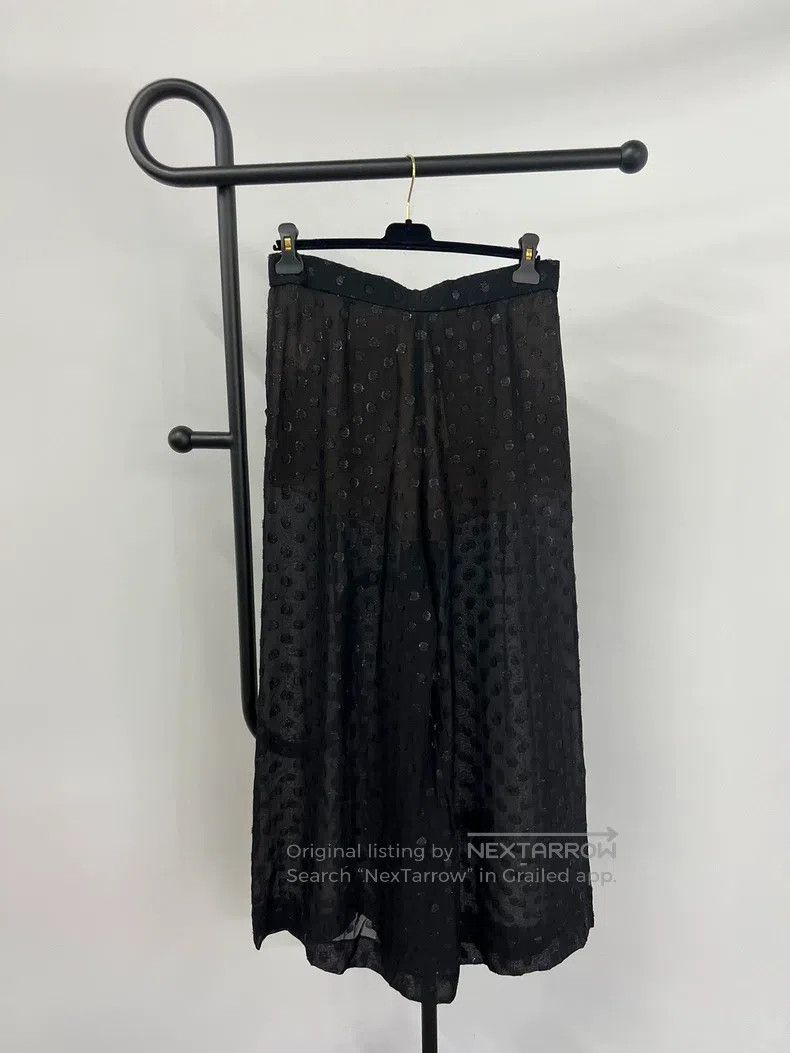 Chanel Chanel 23S black silk wide-leg trousers Size 26" / US 2 / IT 38 - 2 Thumbnail