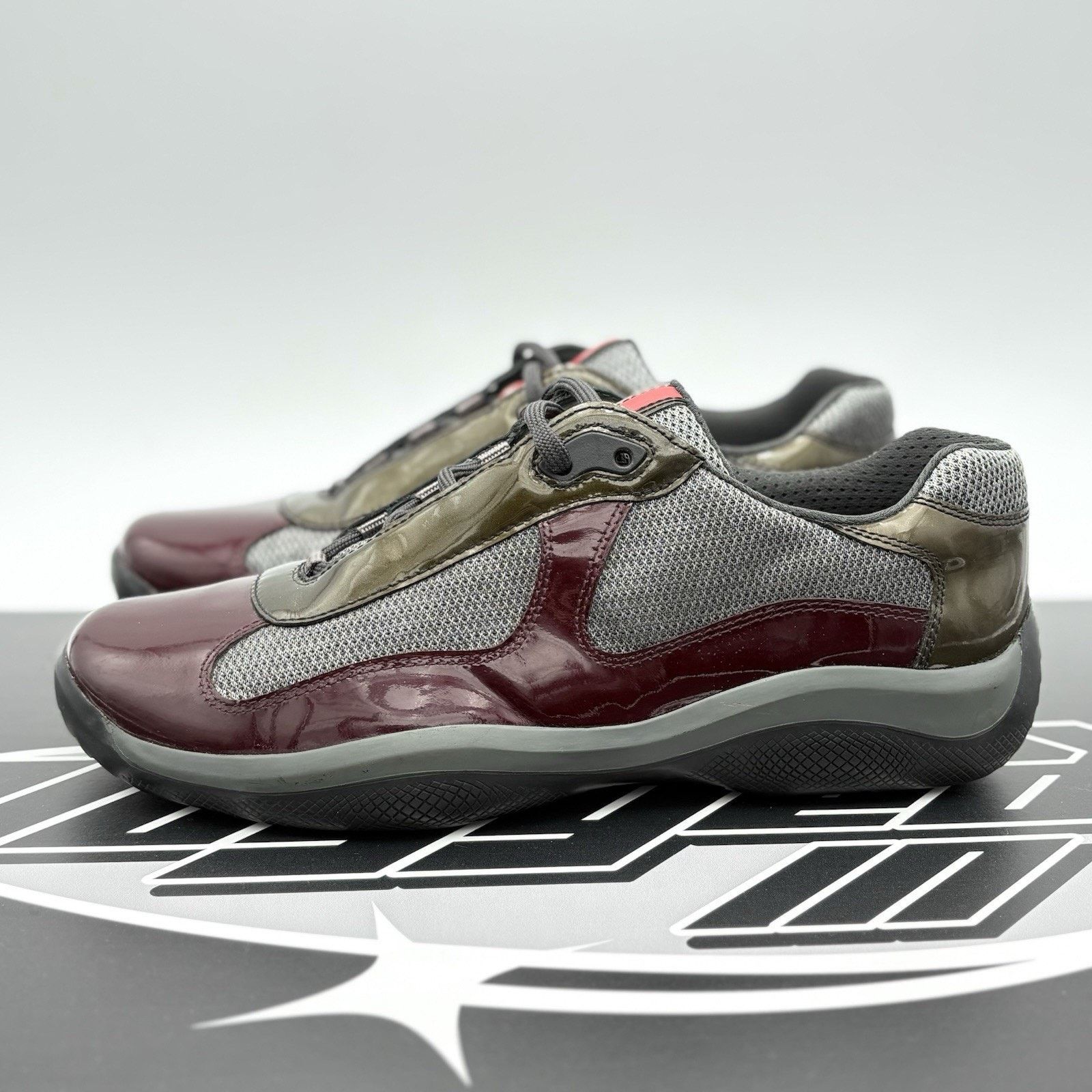 Prada Prada Americas Cup ' Burgundy Grey ' | SUPER CLEAN! Size US 9 / EU 42 - 1 Thumbnail