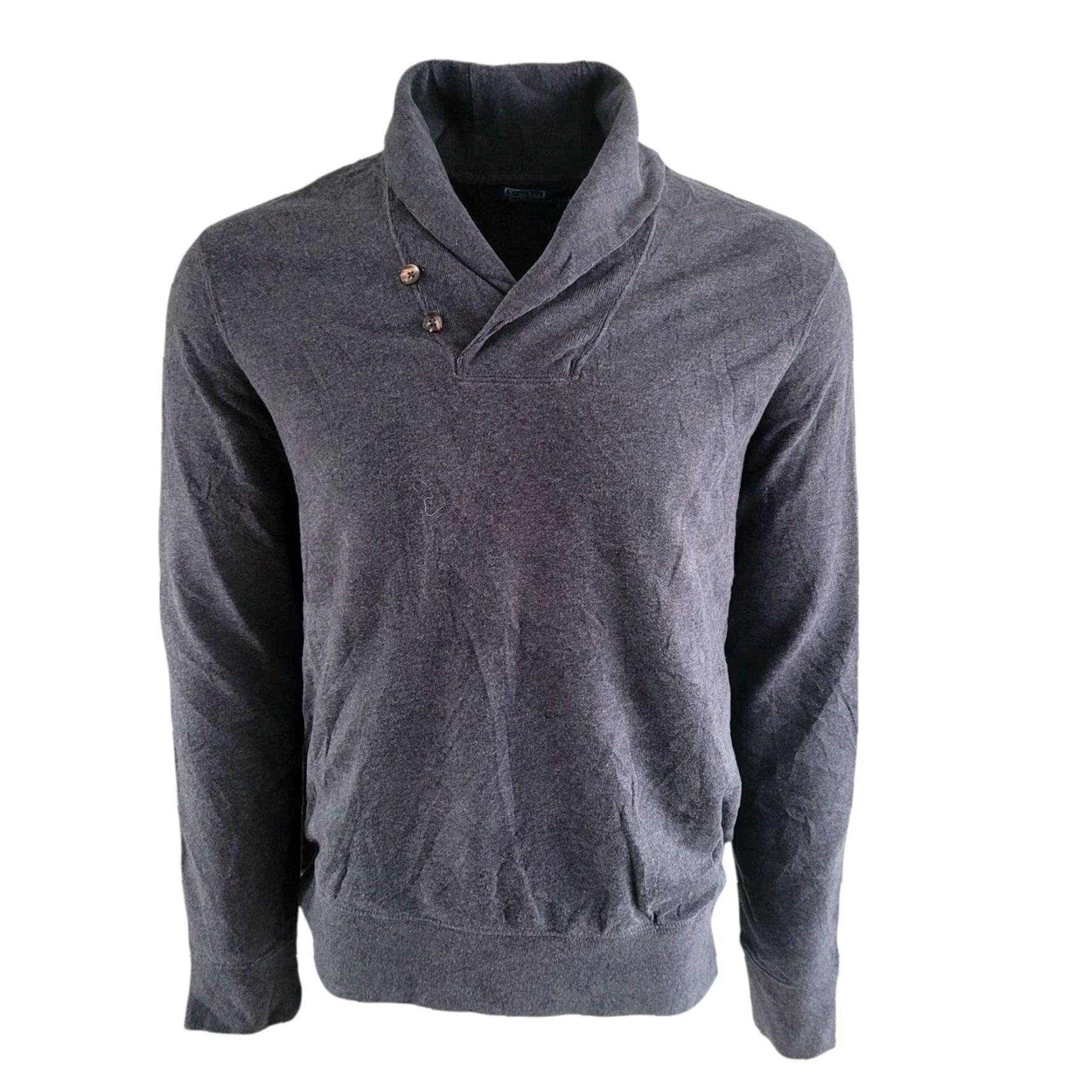 Polo Ralph Lauren Polo Ralph Lauren Polo Shawl Collar Sweatshirt Charcoal Grey L Mens Vintage Sweatshirt Shawl Collar Shirt Jumper Pullover 100% Cotton Size US L / EU 52-54 / 3 - 2 Thumbnail